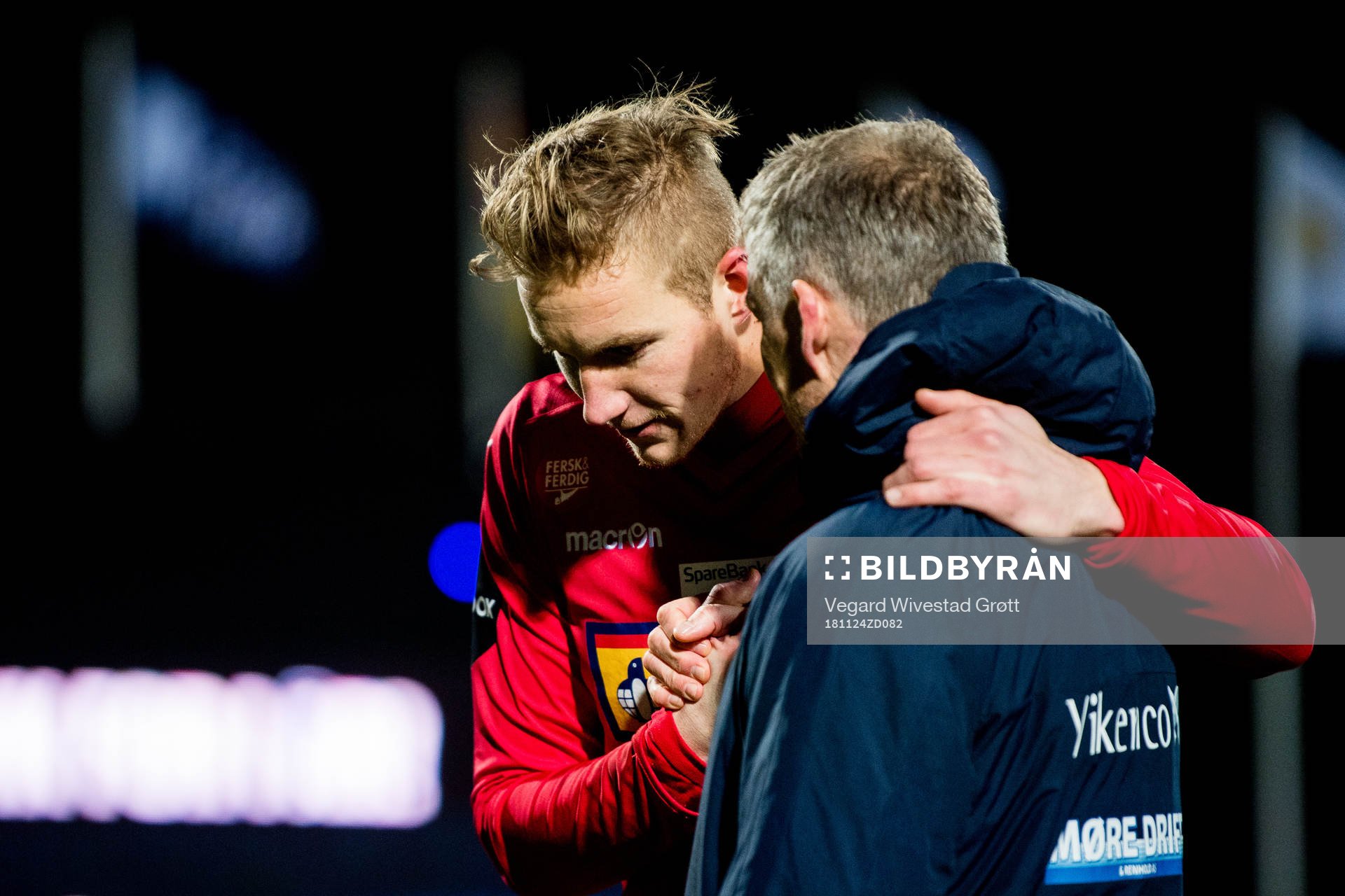 Goalkeeper Eirik Johansen of Sandefjord and Ole Gunnar