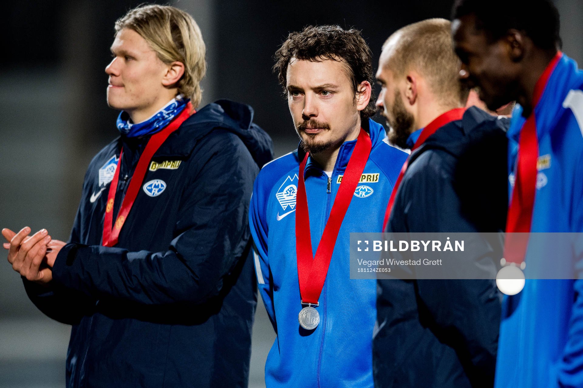 Vegard Forren of Molde with the silver medal