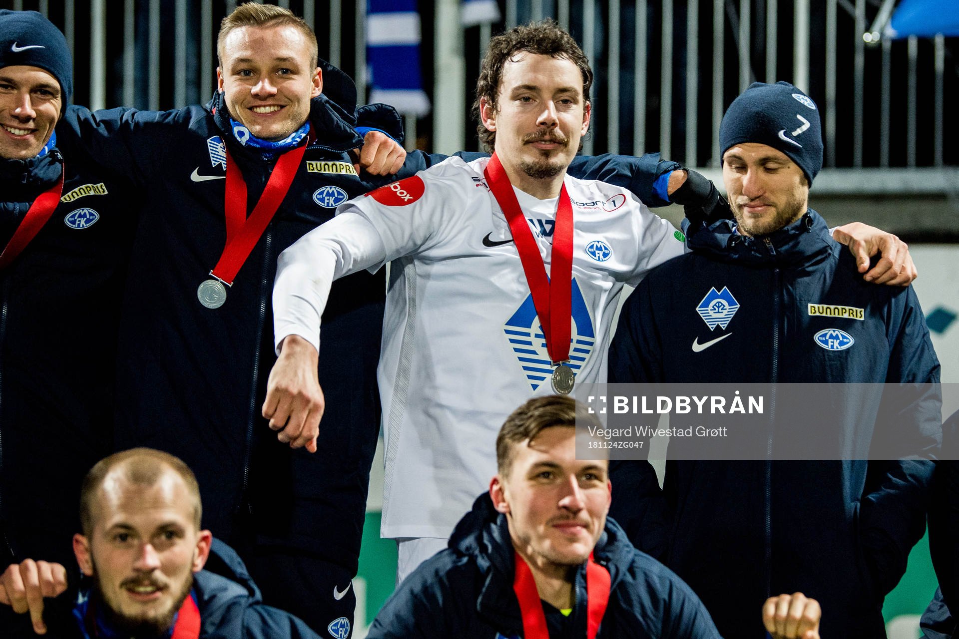 Vegard Forren of Molde with the silver medal