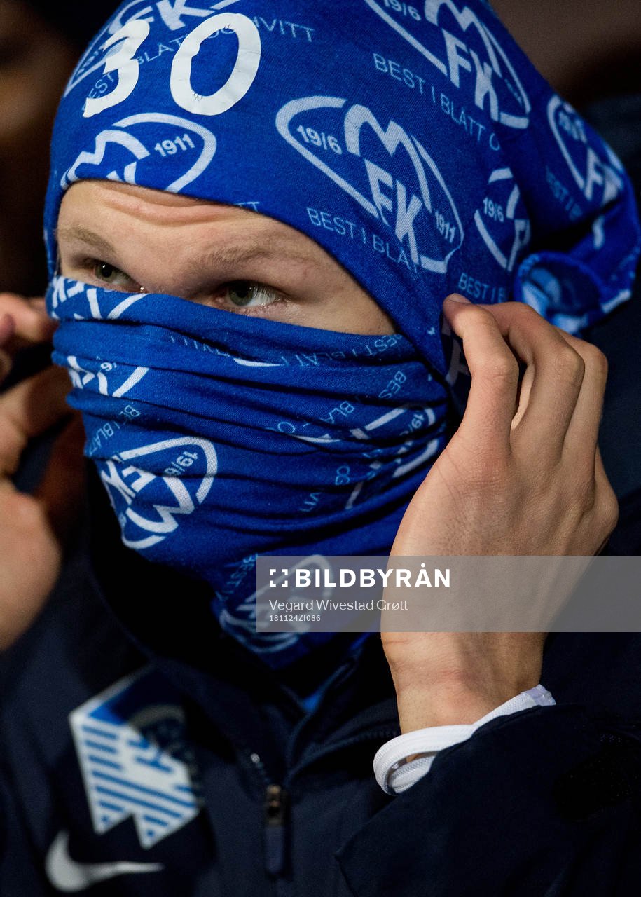 Erling Braut Håland of Molde at the bench