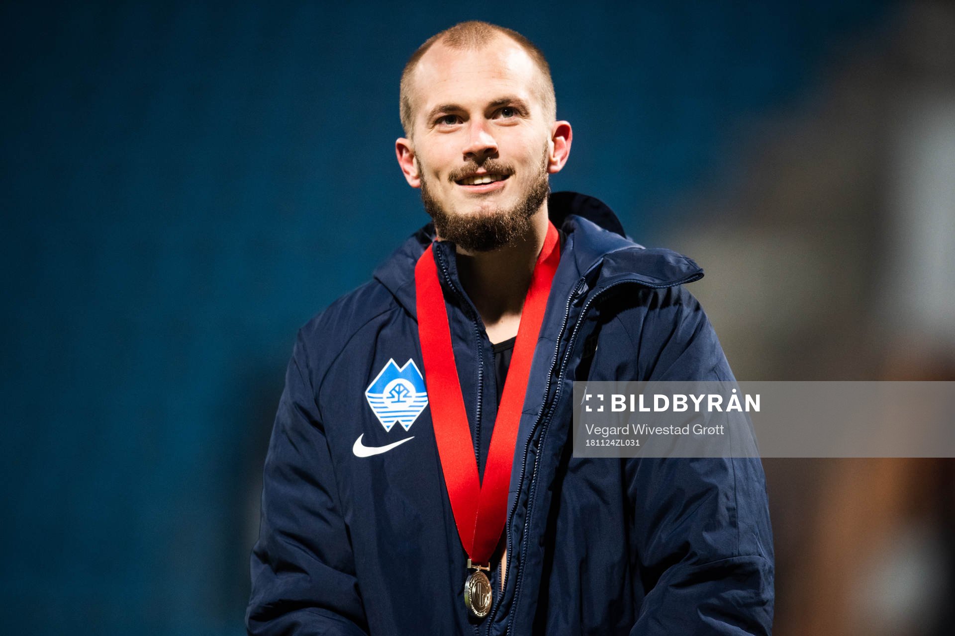 Eirik Hestad of Molde with his silver medal