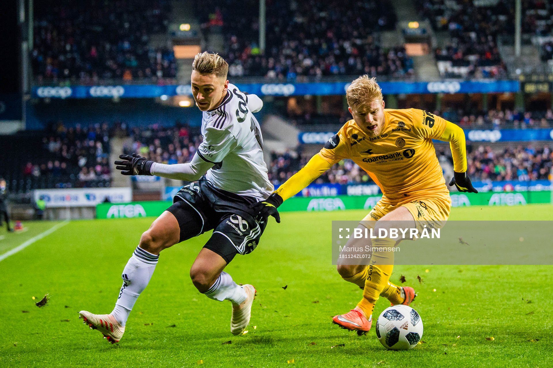 Jonathan Alberto Levi of Rosenborg and Emil Jonassen of