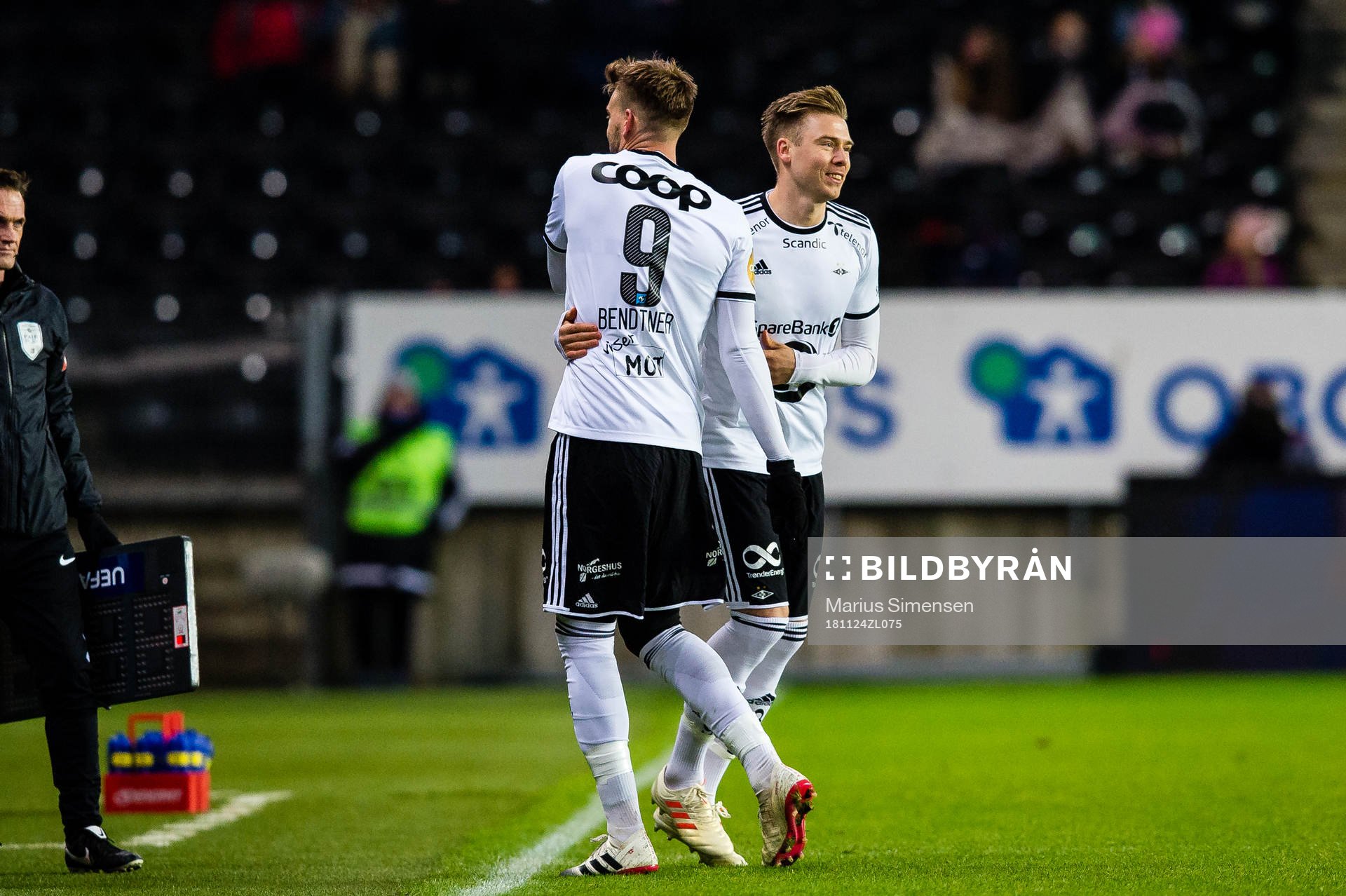 Nicklas Bendtner of Rosenborg and Alexander Toft Søderlund