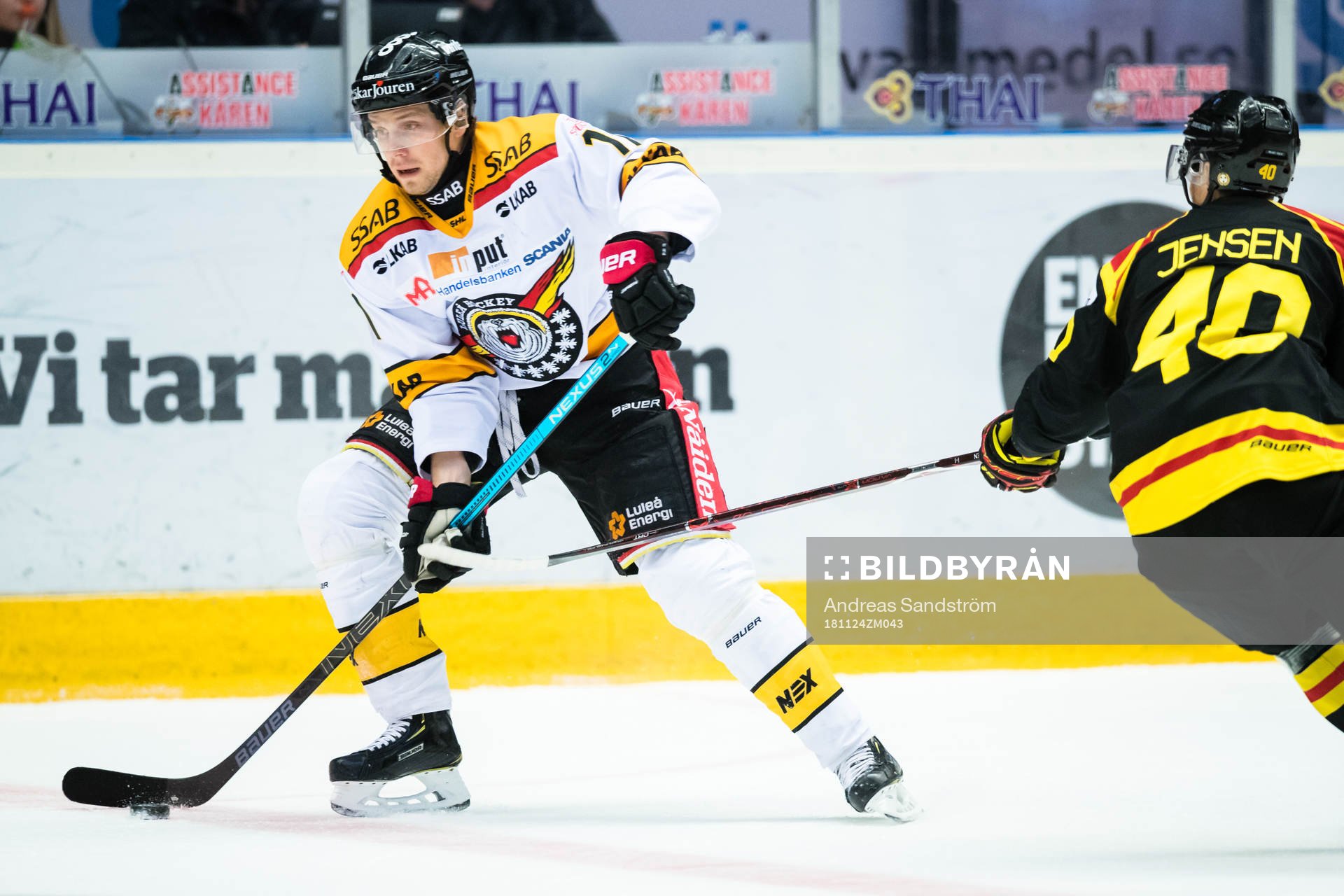 Luleås Petter Emanuelsson och Brynäs Jesper Jensen
