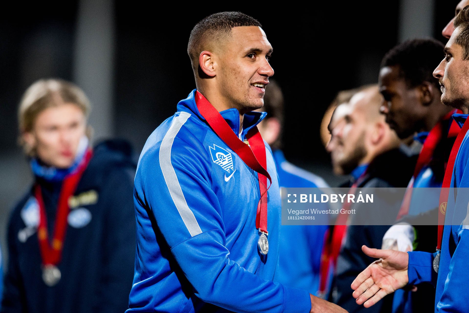 Ruben Gabrielsen of Molde with the silver medal