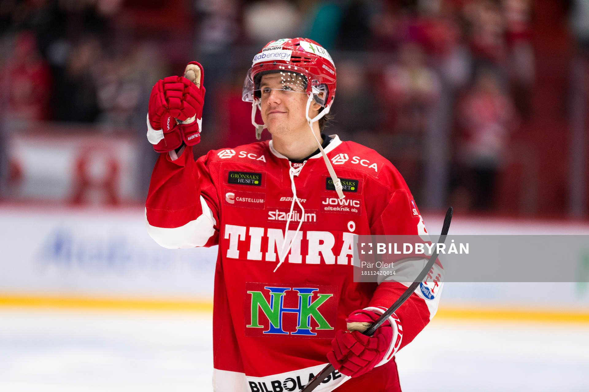 Timrås Filip Hållander jublar