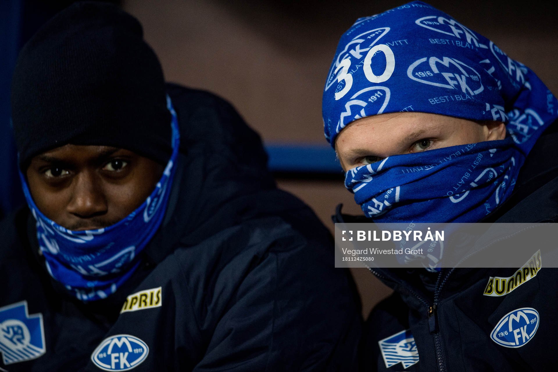 Isak Ssewankambo and Erling Braut Håland of Molde