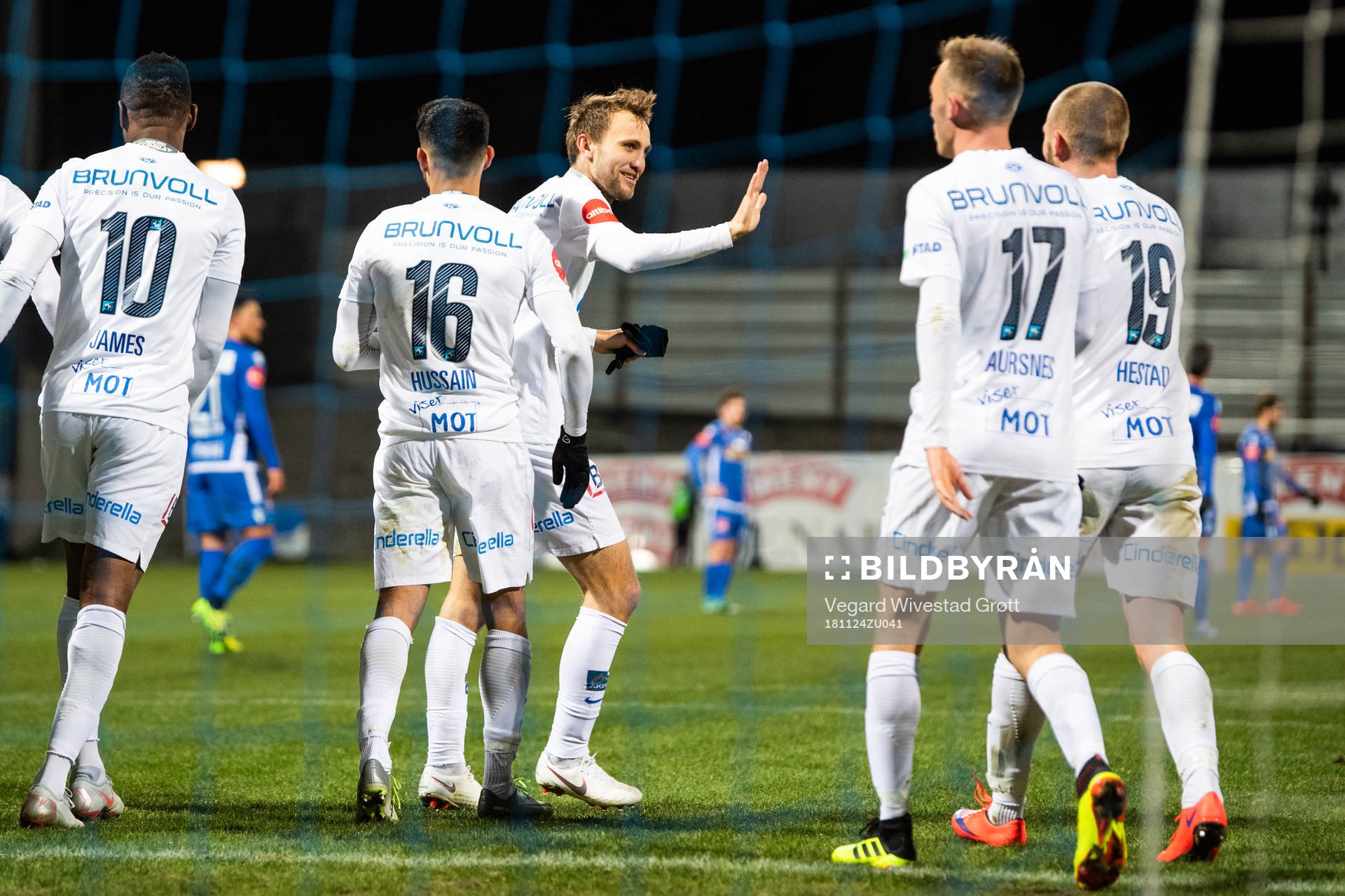 Magnus Eikrem of Molde celebrates scoring 1-3