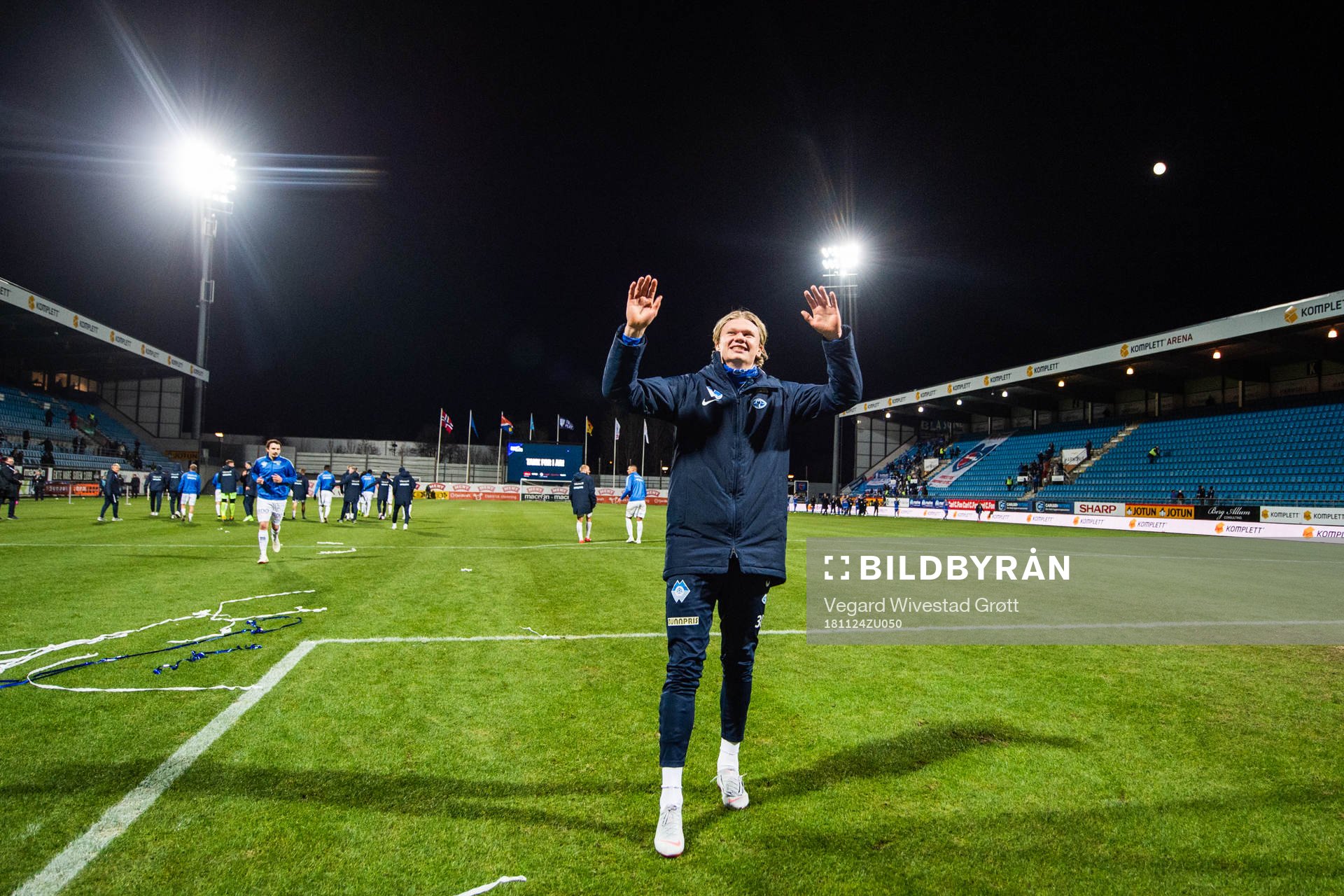 Erling Braut Håland of Molde celebrates