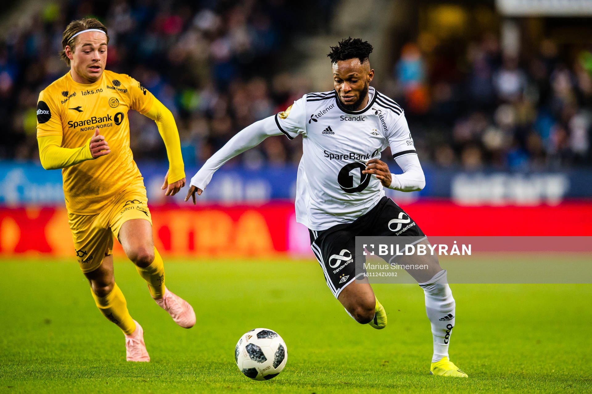 Patrick Berg of Bodø/Glimt and Samuel Adeniyi Adegbenro of