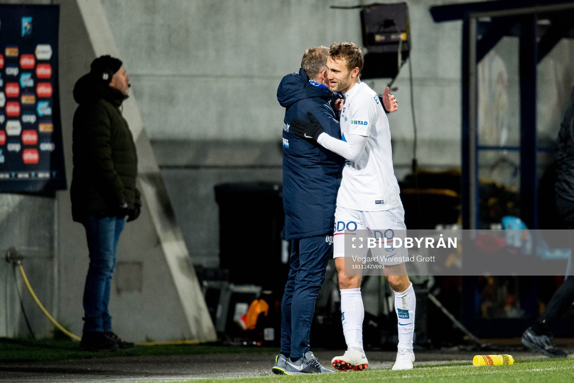 Ole Gunnar Solskjær, manager of Molde, and Magnus Eikrem