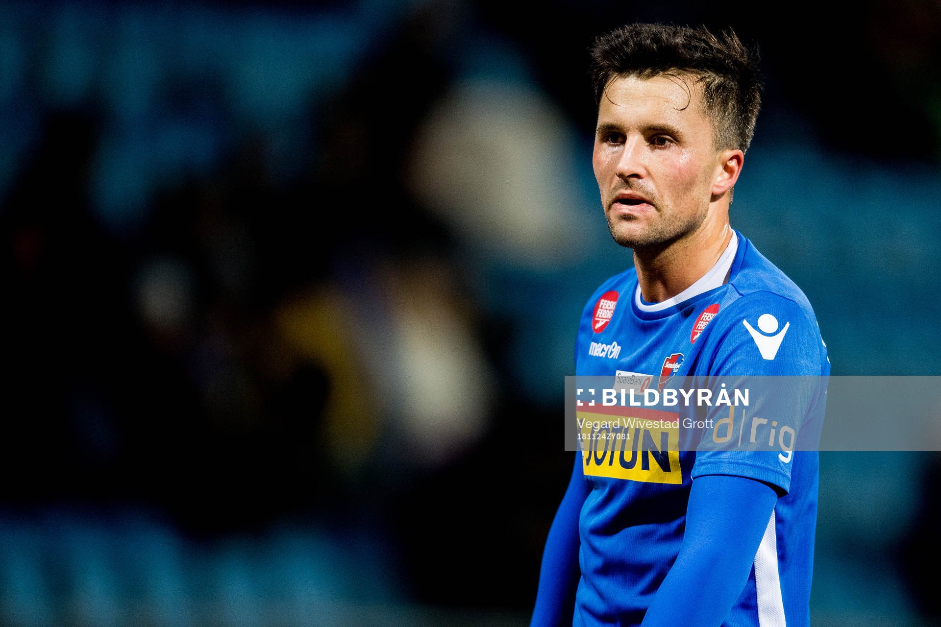 Stian Lunder Ringstad of Sandefjord during the Eliteserien match between Sandefjord and Molde on November 24, 2018 in Sandefjord.