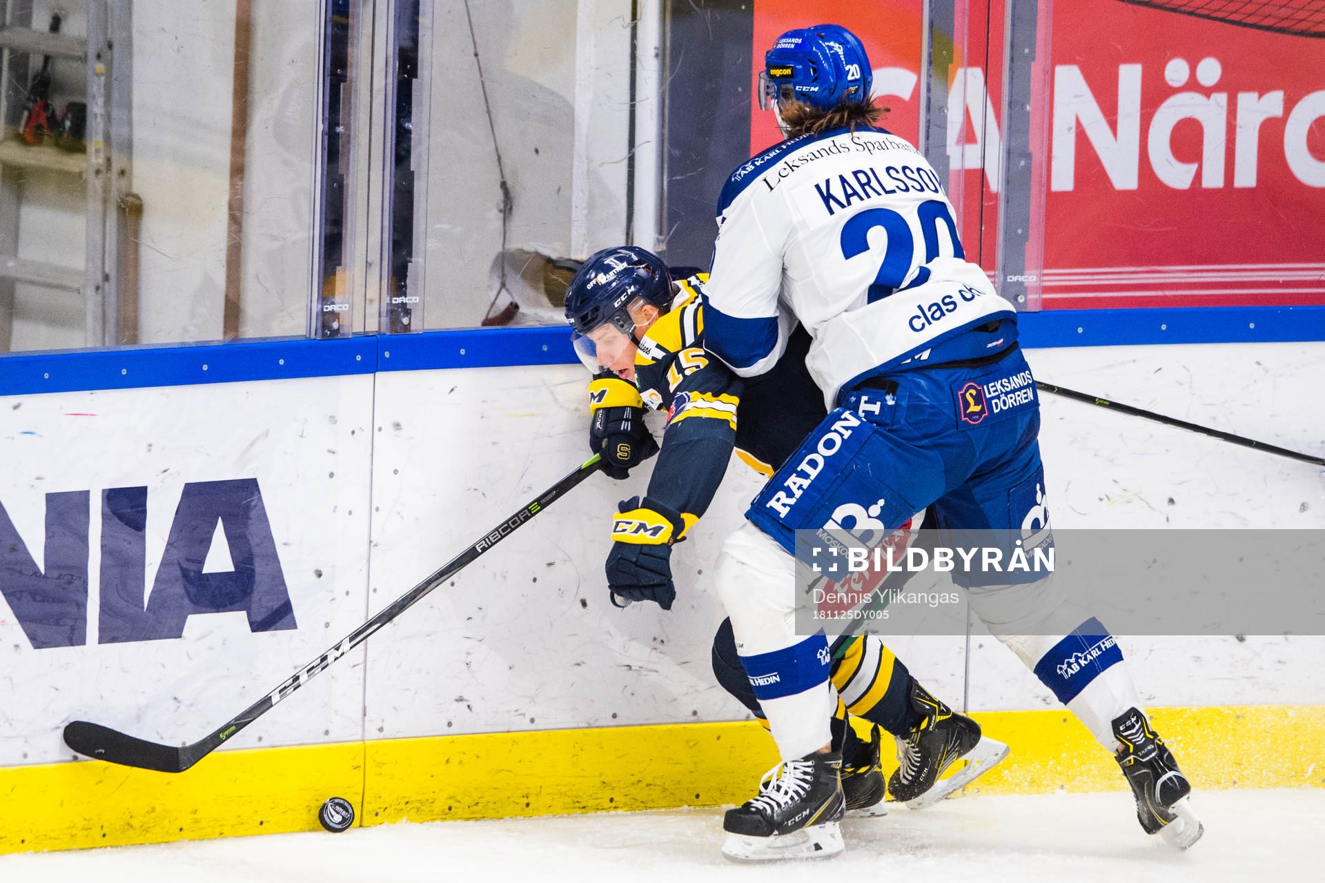 Södertäljes Sebastian Höglund och Leksands Mattias