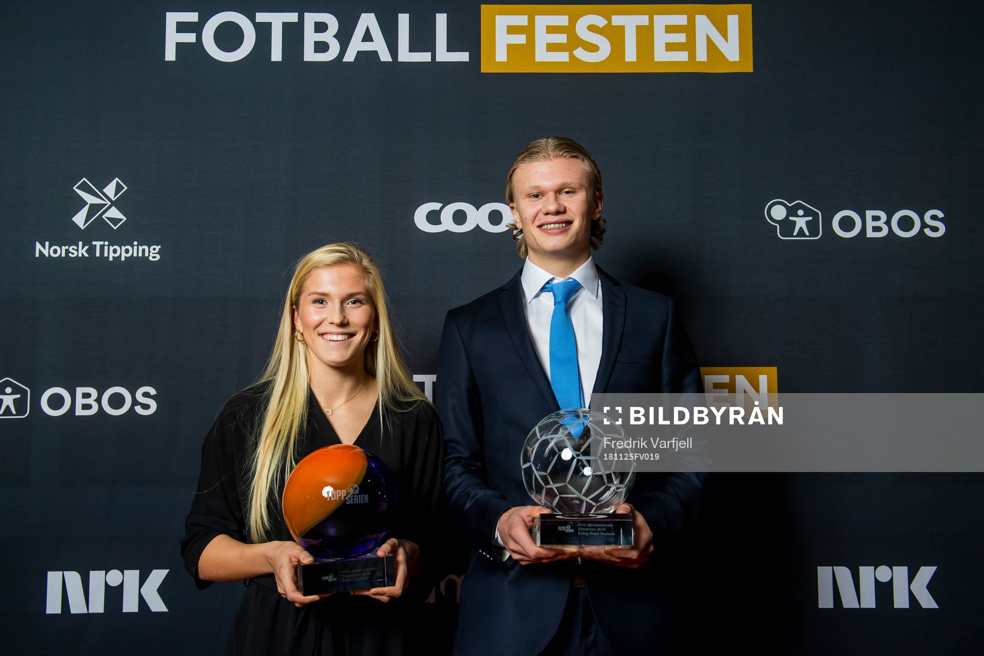 Emilie Nautnes of Arna-Bjørnar and Erling Braut Haaland of