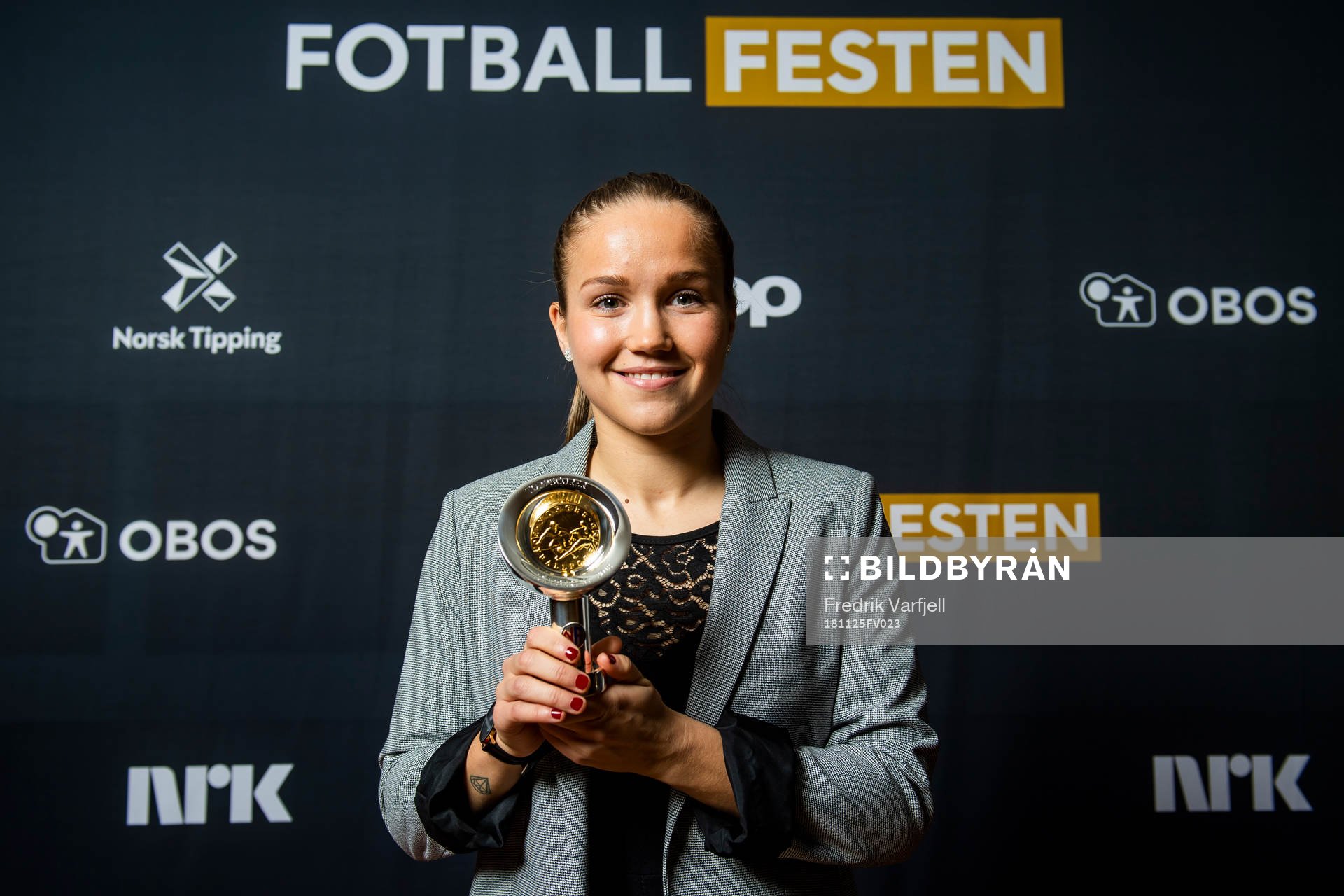 Guro Reiten of LSK Kvinner poses for a portrait with the