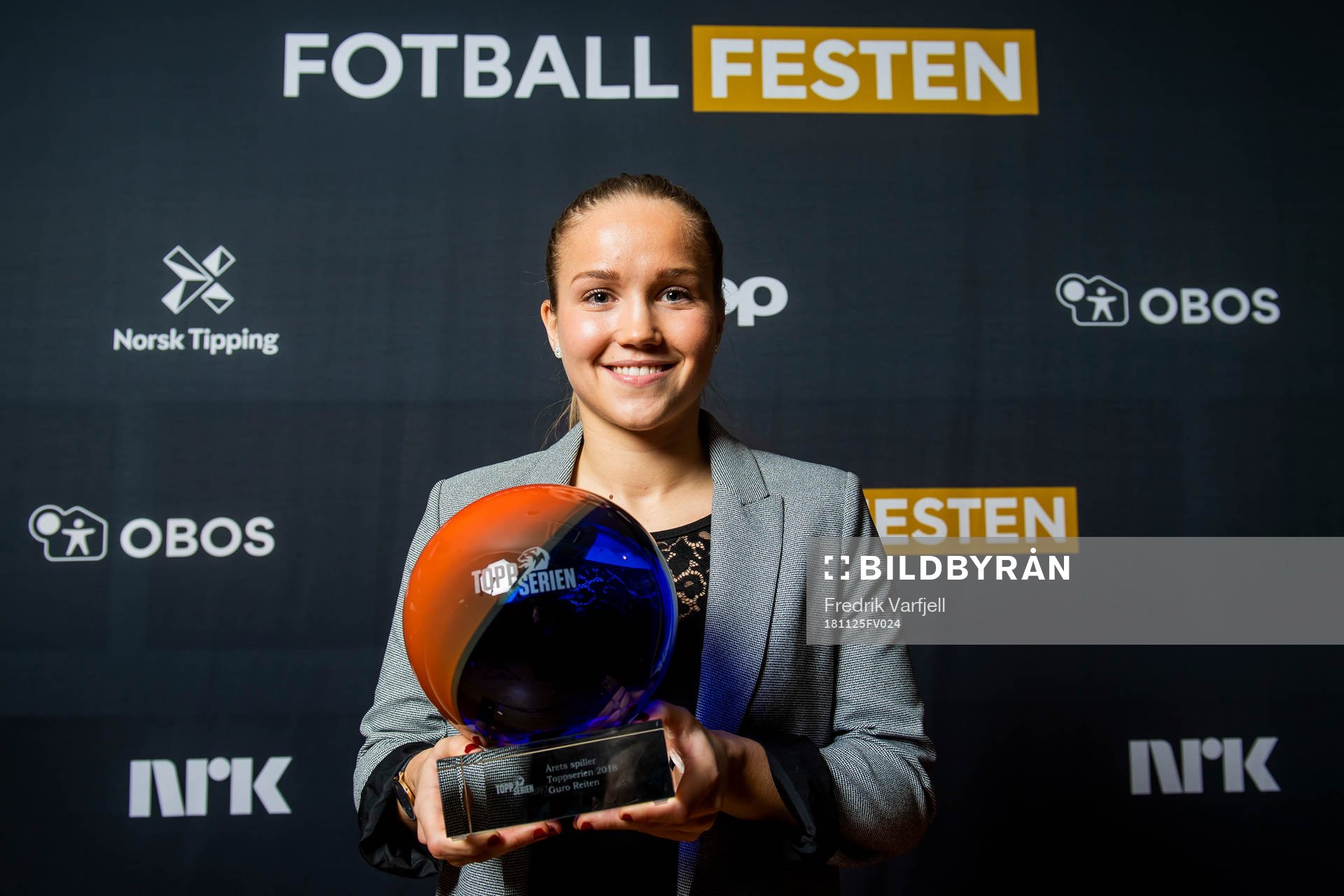 Guro Reiten of LSK Kvinner poses for a portrait with the