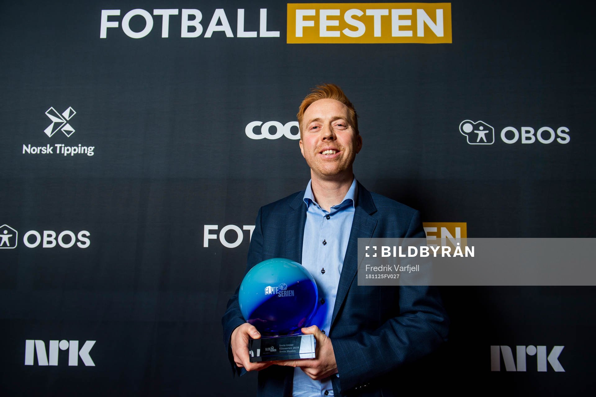 Svein Maalen of Ranheim poses for a portrait with the prize