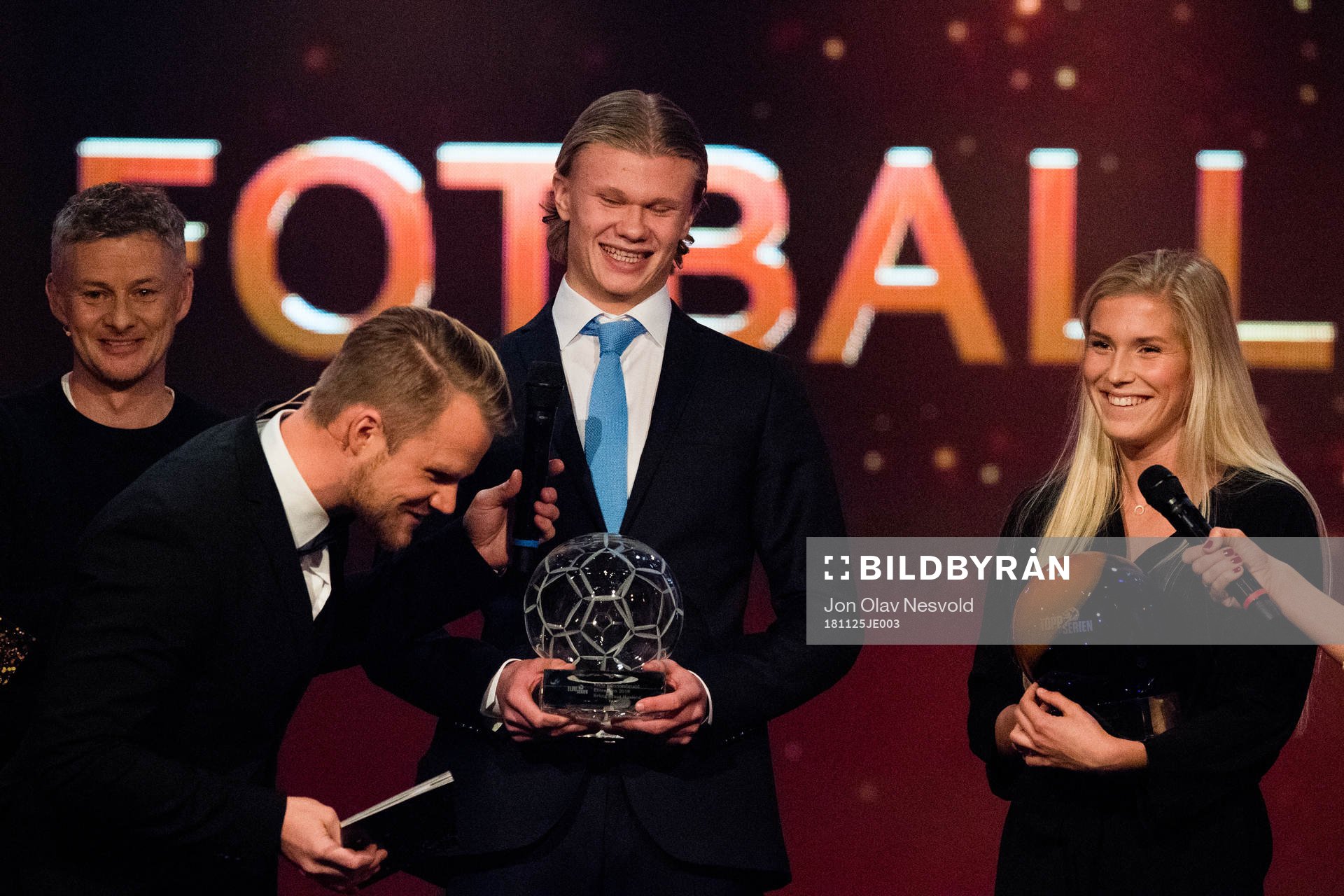 Erling Braut Haaland of Molde and Emilie Nautnes of