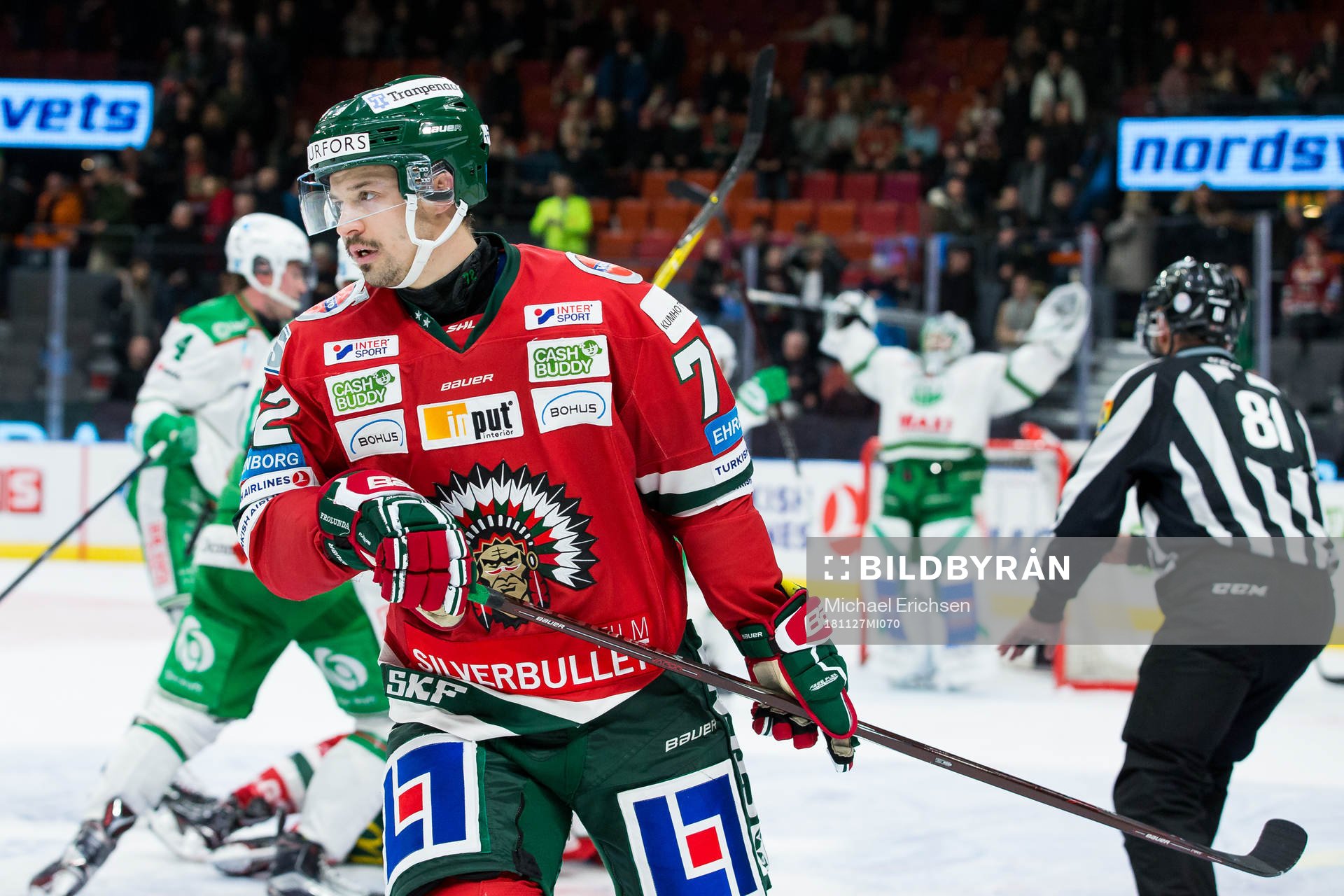 Frölundas Patrik Carlsson deppar på slutsignalen av