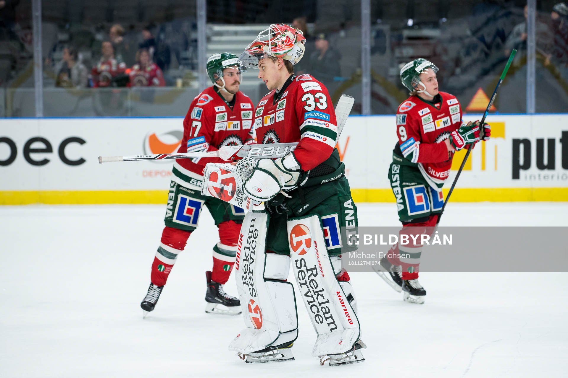 Frölundas målvakt Johan Mattsson deppar