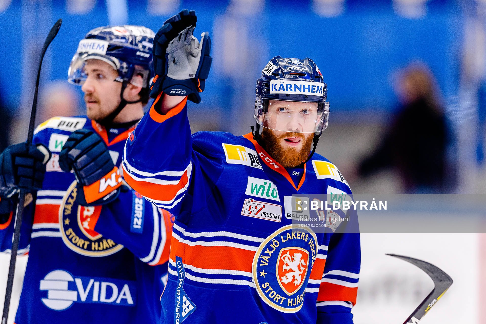 Växjös Liam Reddox jublar