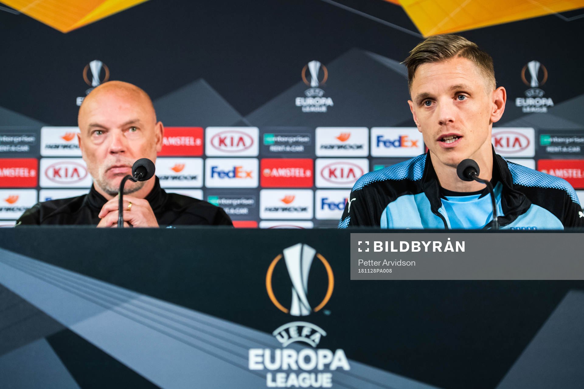 Head Coach Uwe Rösler and Sören Rieks of Malmö FF