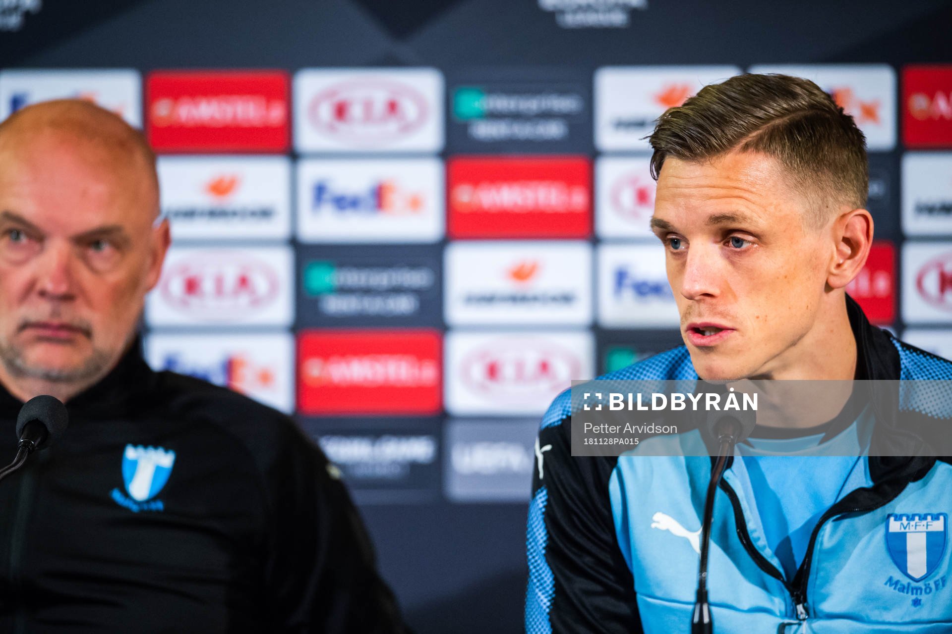 Head Coach Uwe Rösler and Sören Rieks of Malmö FF