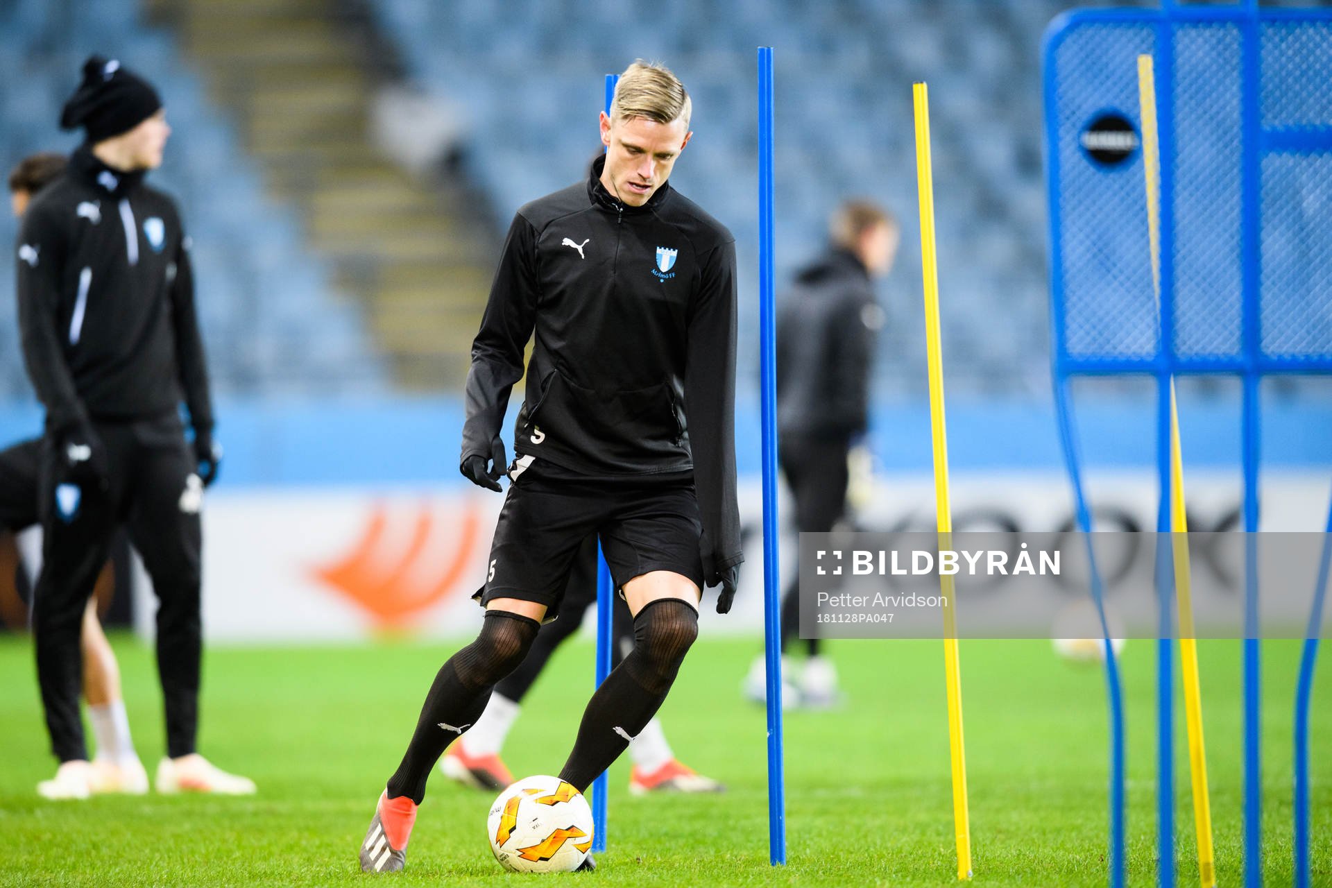 Sören Rieks of Malmö FF during a training session ahead of the Europa league match between Malmö FF and Genk on November 28, 2018 in Malmö.