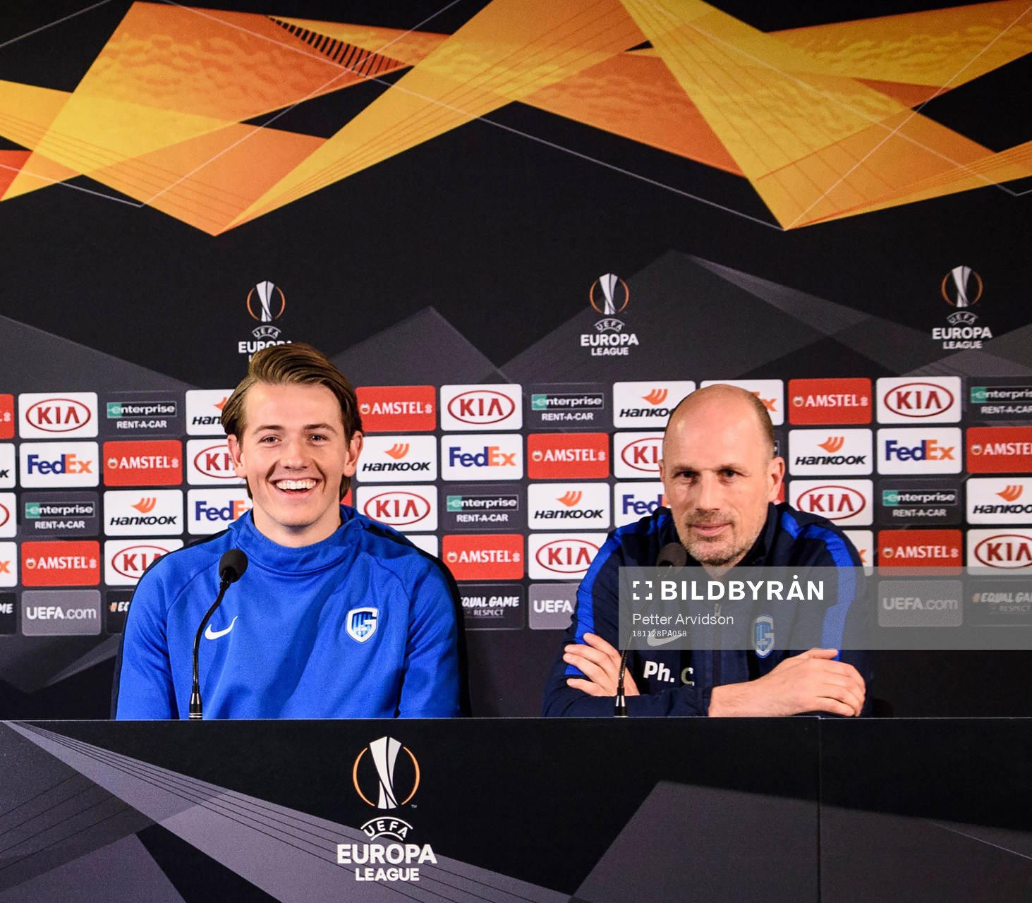 Sander Berge and Philippe Clement, head coach of Genk
