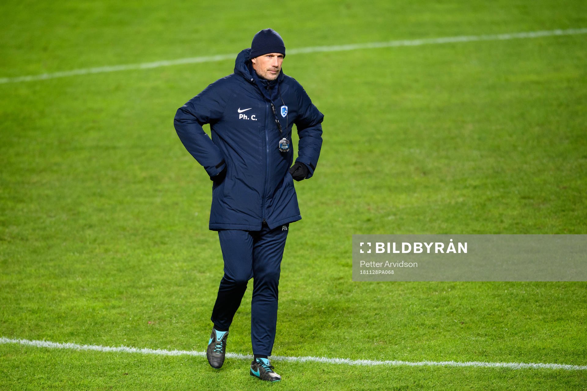 Philippe Clement, head coach of Genk during a training session ahead of the Europa league match between Malmö FF and Genk on November 28, 2018 in Malmö.