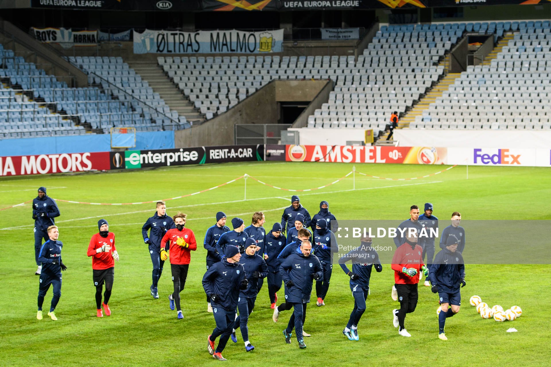 General view during a training session with Genk ahead of the Europa league match between Malmö FF and Genk on November 28, 2018 in Malmö.
