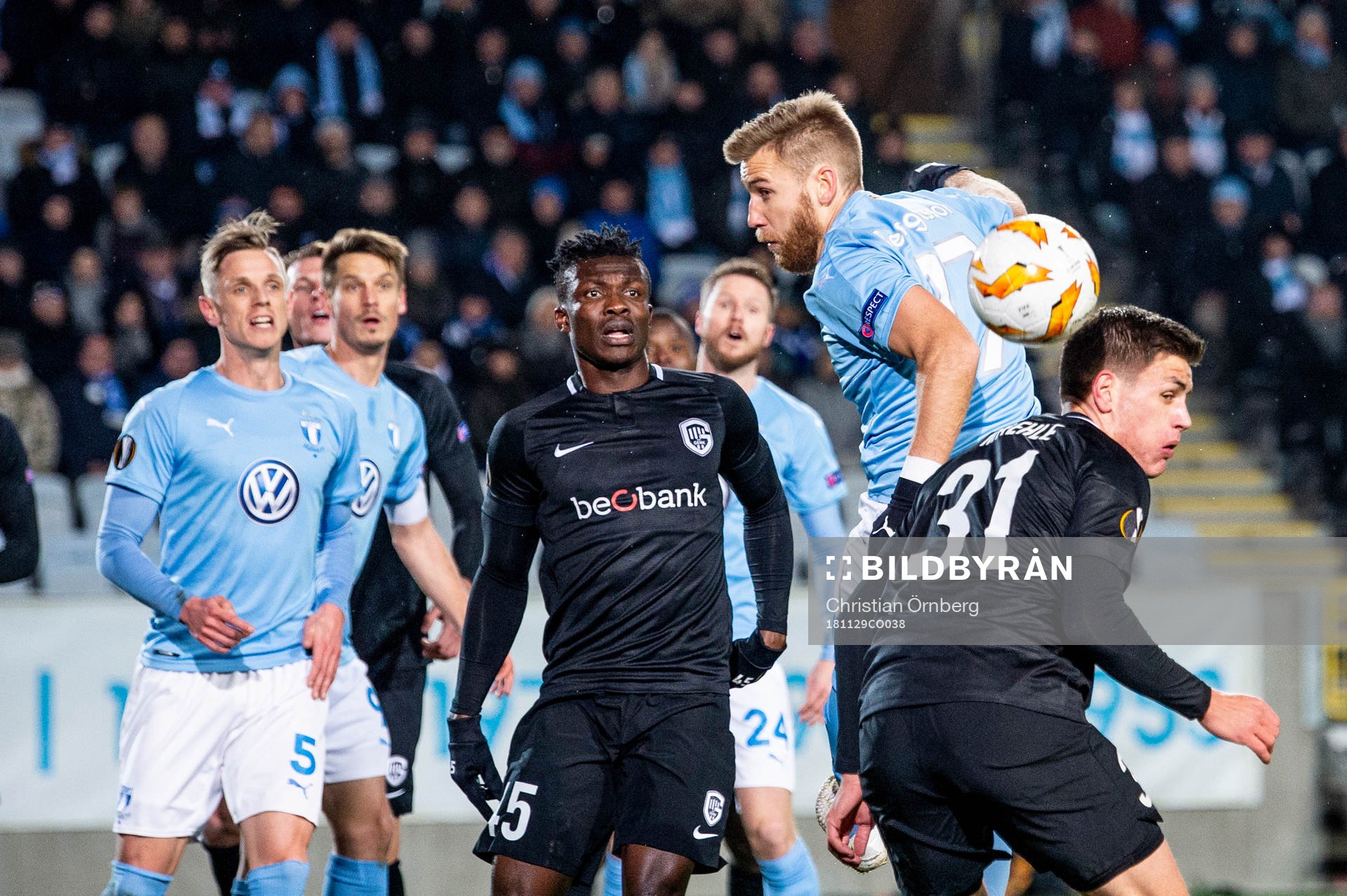 Sören Rieks and Rasmus Bengtsson of Malmö FF and Joseph