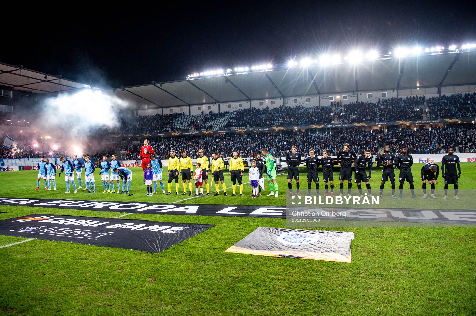 The players of Malmö FF and Genk