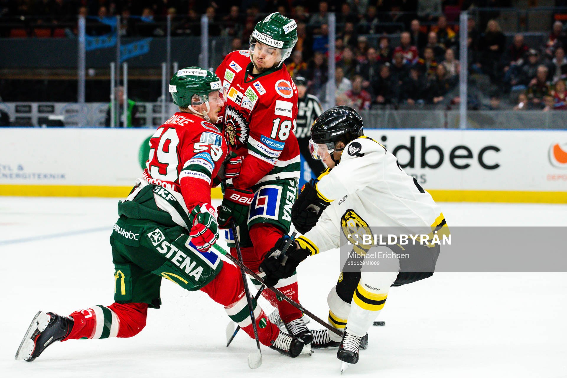 Frölundas Mattias Nörstebö och Tim Söderlund
