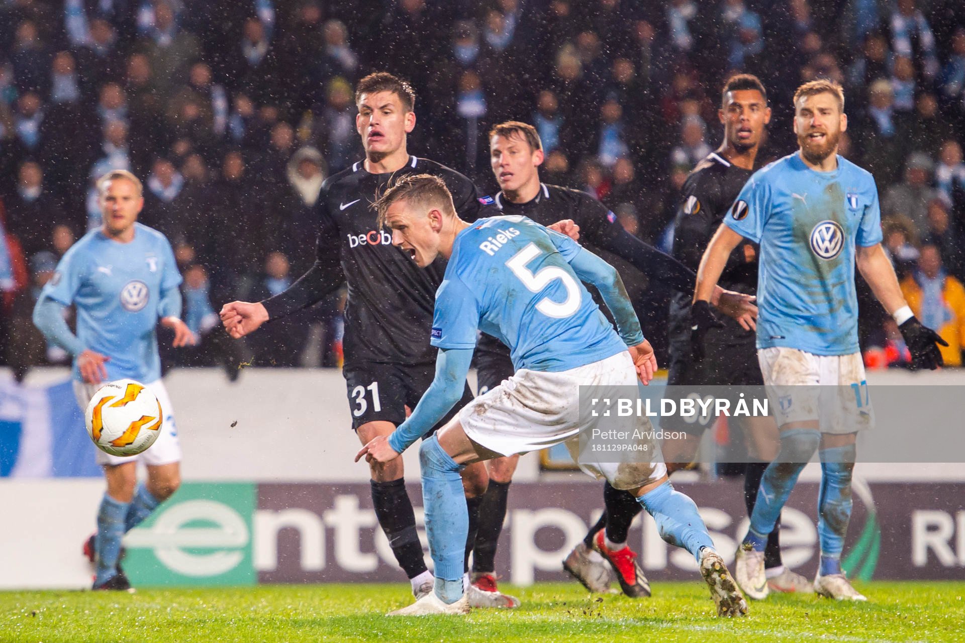 Sören Rieks of Malmö FF with a scoring