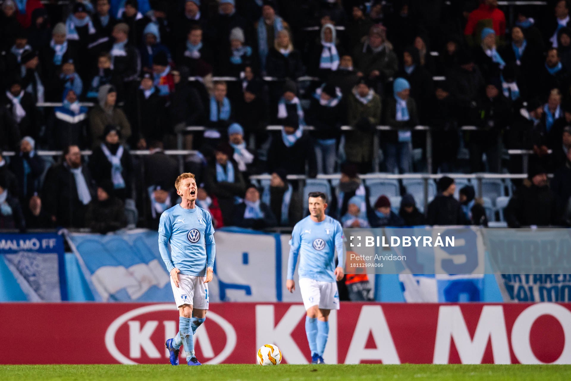 Anders Christiansen looks dejected