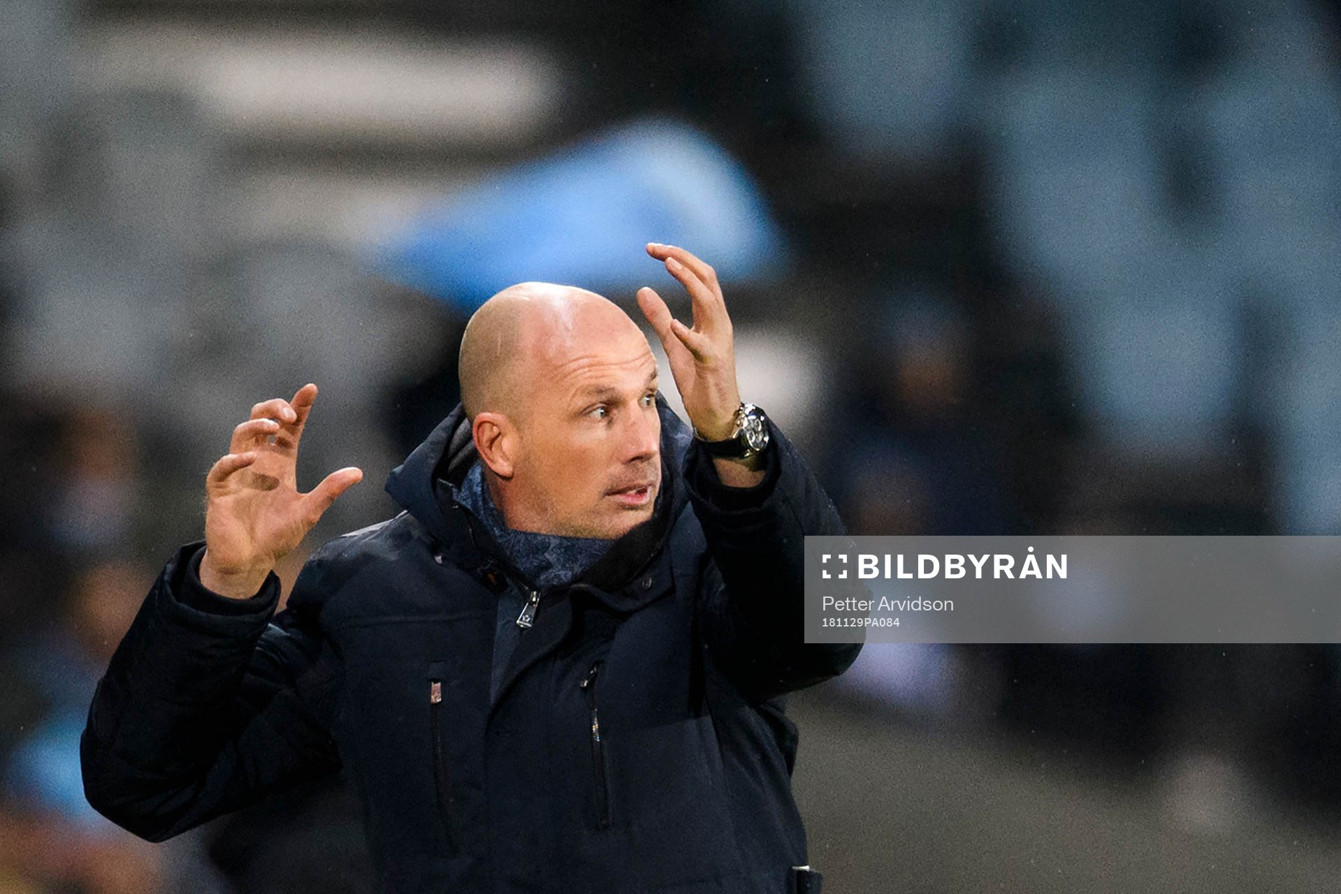 Philippe Clement, head coach of Genk during the Europa league match between Malmö FF and Genk on November 29, 2018 in Malmö.