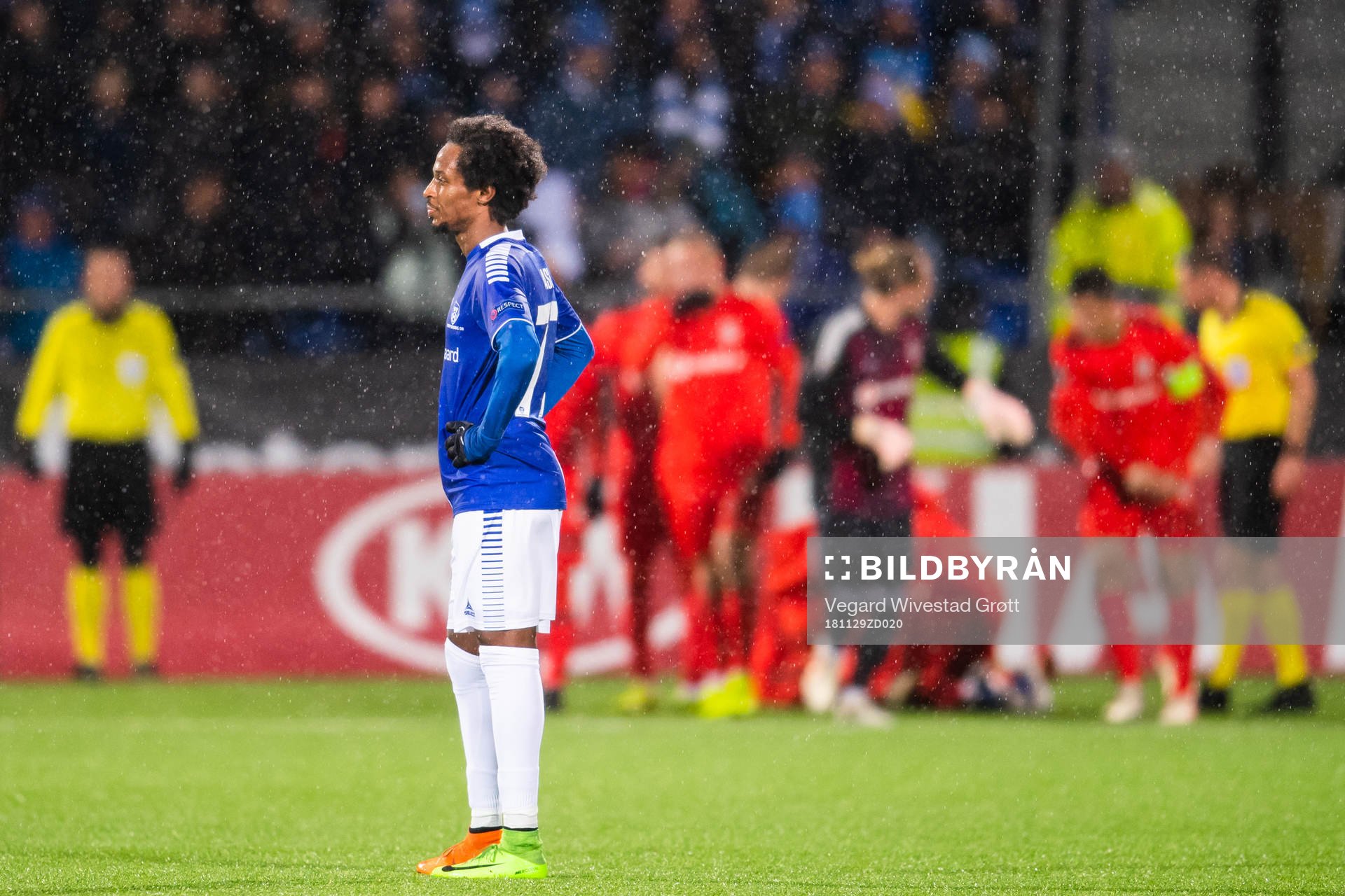 Amin Askar of Sarpsborg 08 looks dejected