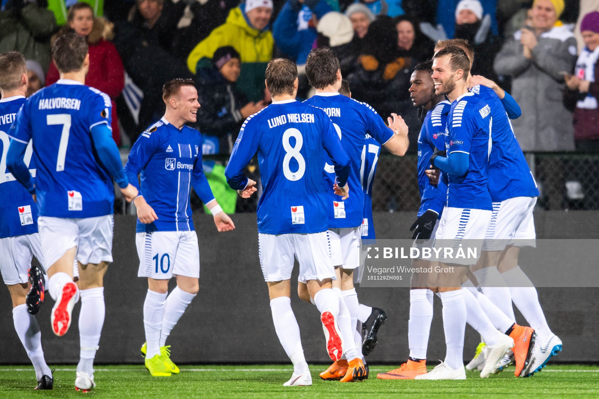 Rashad Muhammed of Sarpsborg 08 celebrates
