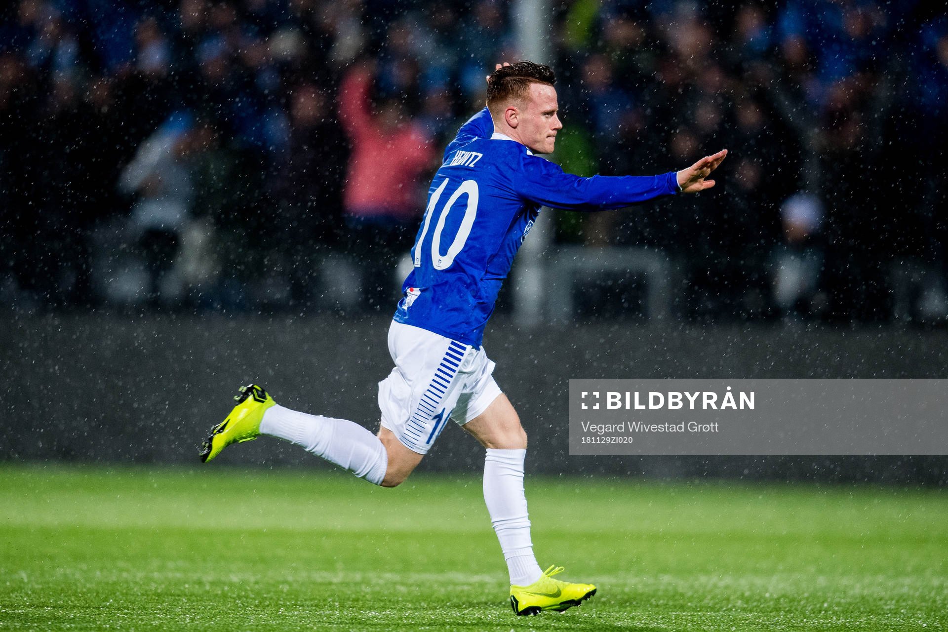 Tobias Heintz of Sarpsborg 08 celebrates