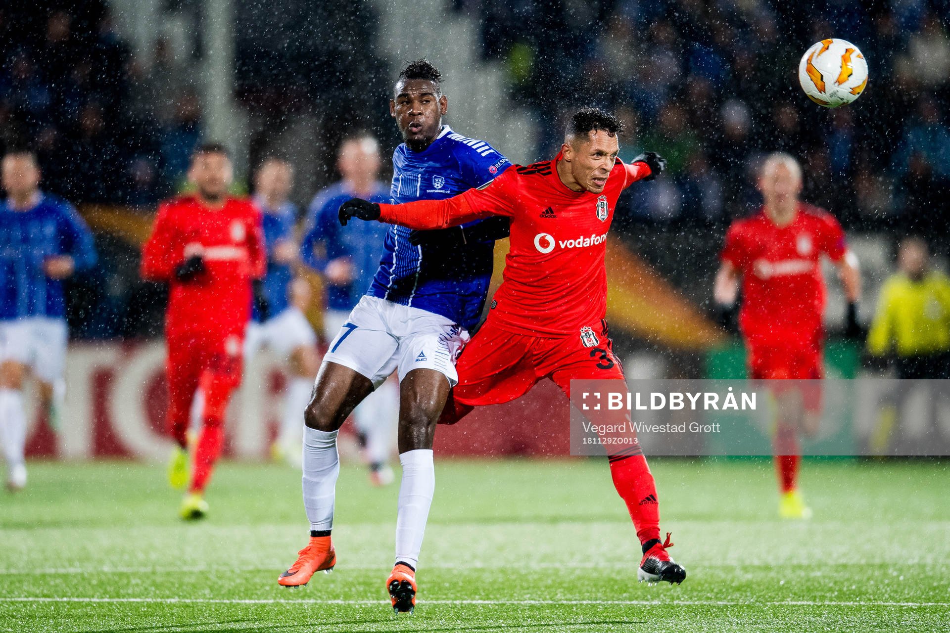 Rashad Muhammed of Sarpsborg 08 and Adriano Correia of