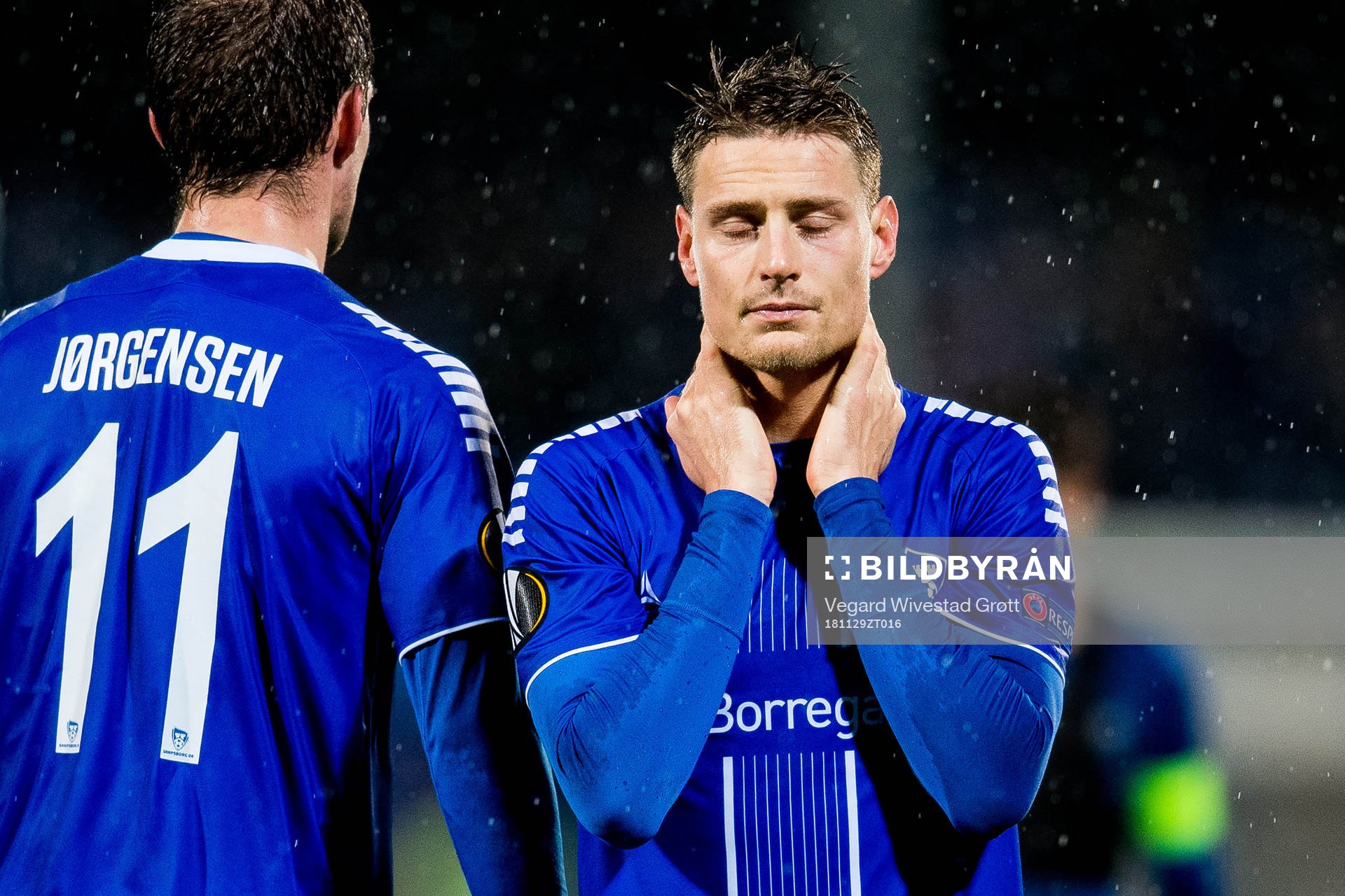 Kristoffer Zachariassen of Sarpsborg 08 looks dejected