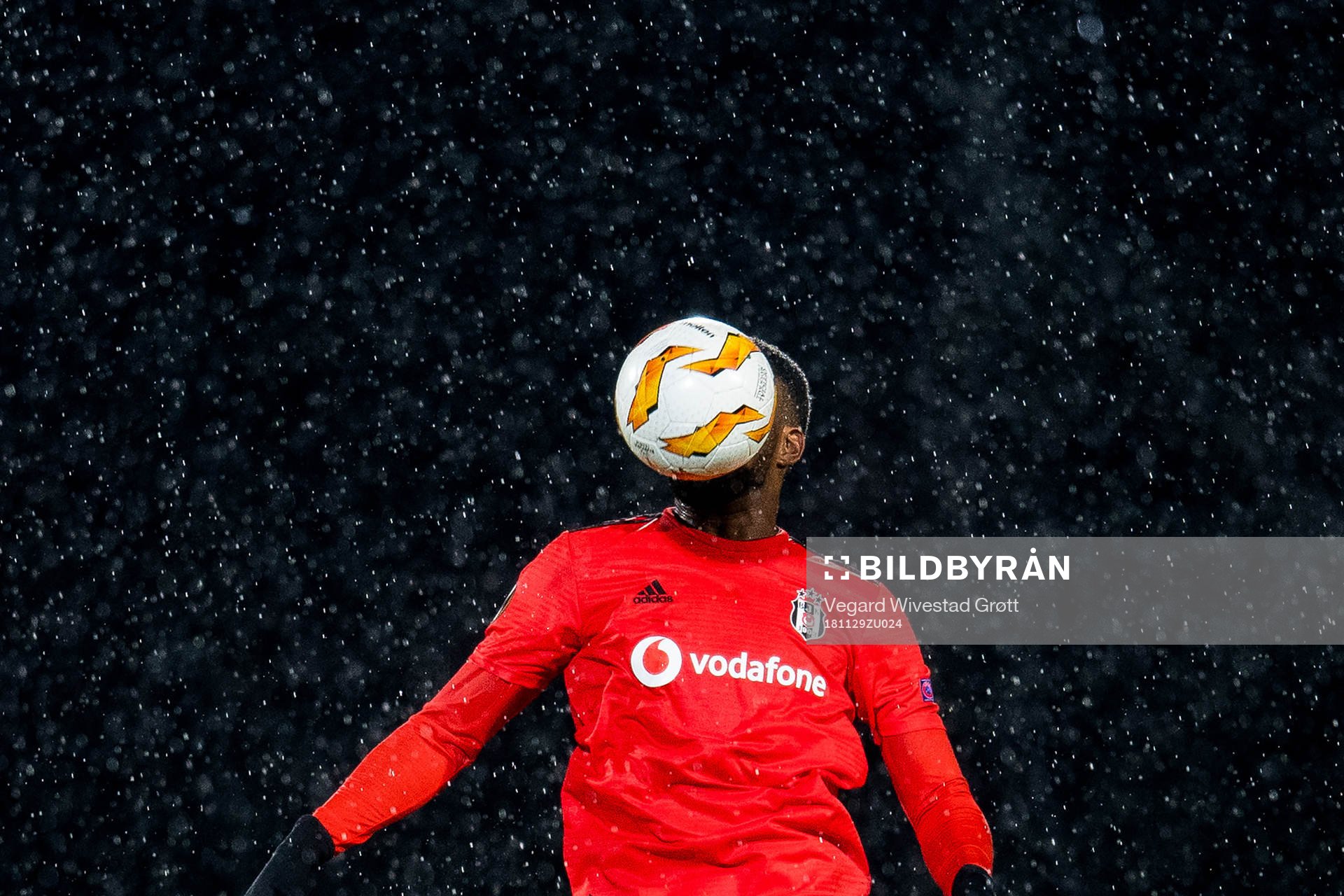 Cyle Larin of Besiktas during the Europa League match between Sarpsborg 08 and Besiktas on November 29, 2018 in Sarpsborg.
