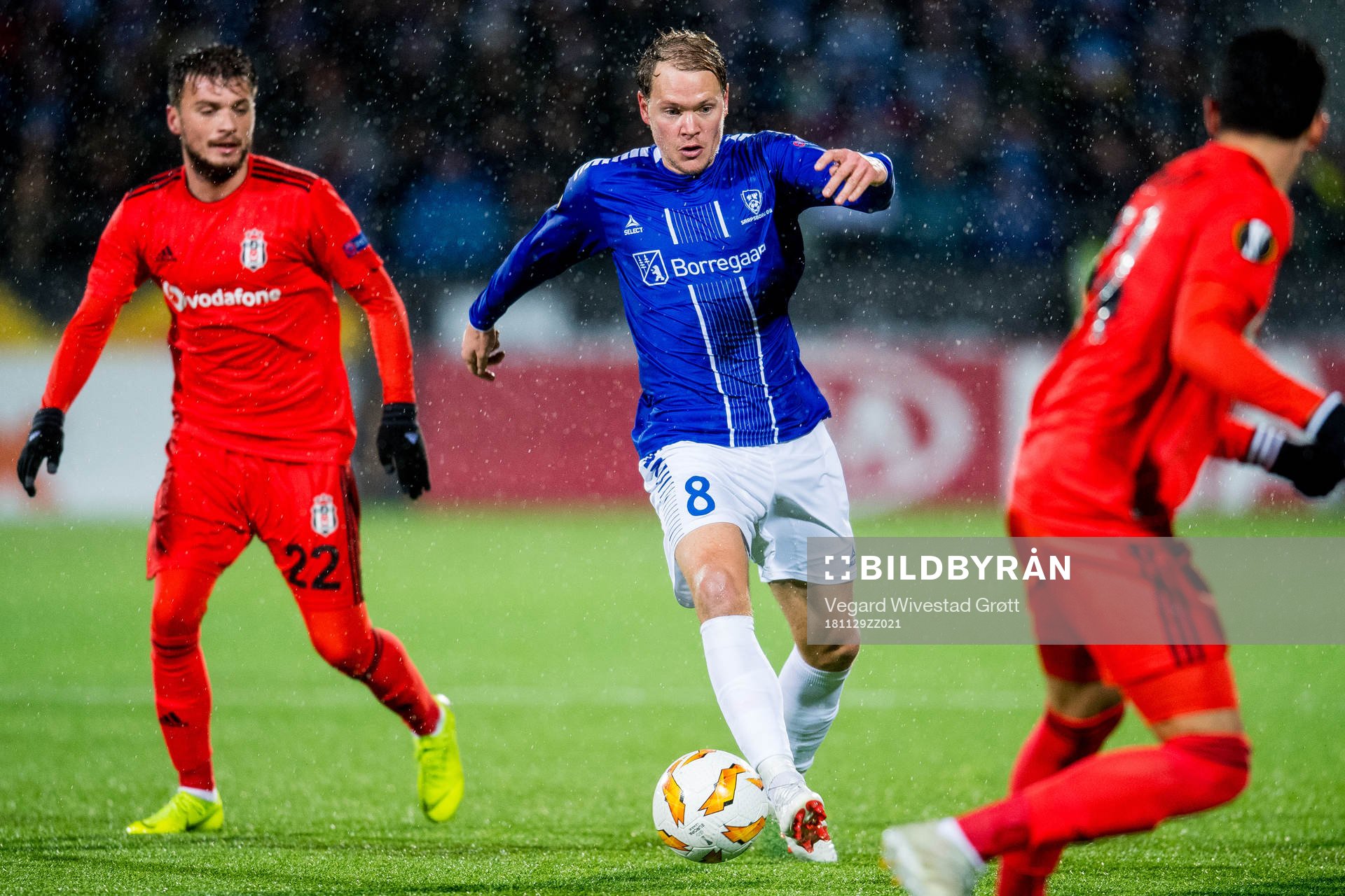 Matti Lund Nielsen of Sarpsborg 08 during the Europa League match between Sarpsborg 08 and Besiktas on November 29, 2018 in Sarpsborg.