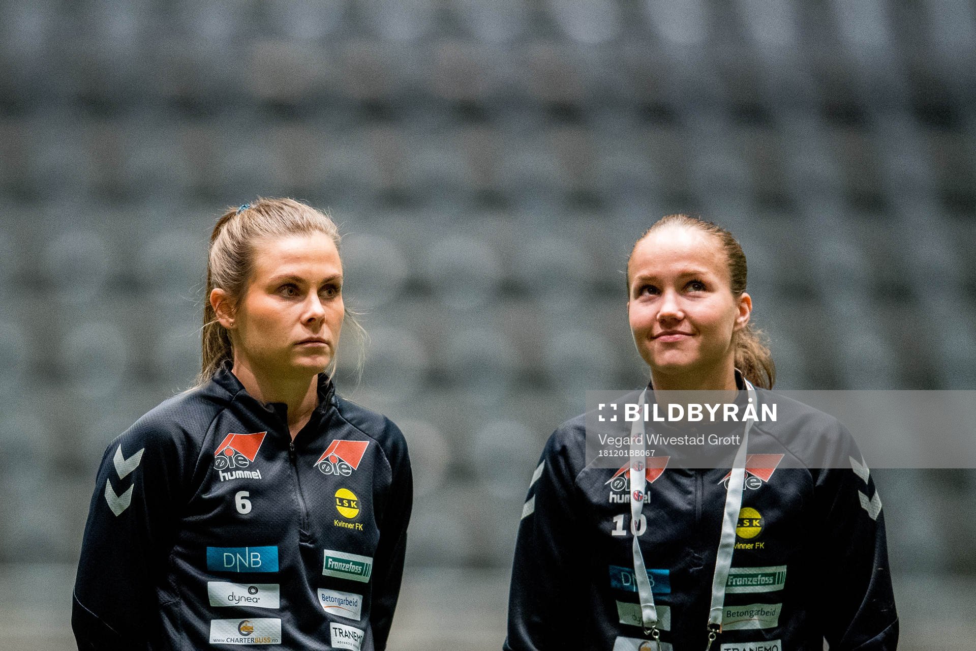 Emilie Bosshard Haavi and Guro Reiten of LSK Kvinner