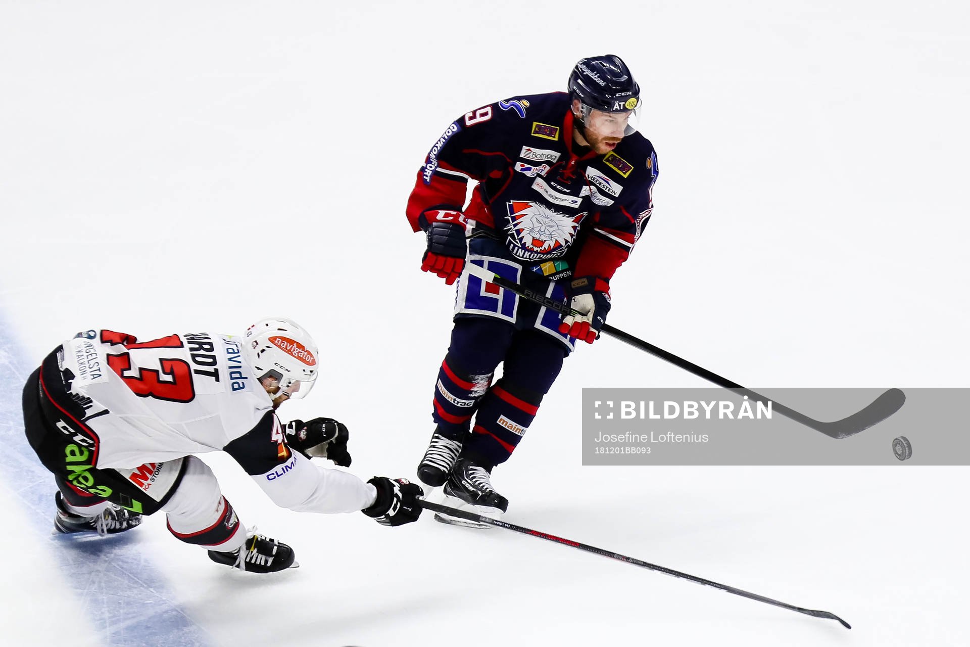 Malmö Redhawks Nichlas Hardt och Linköpings Derek Roy