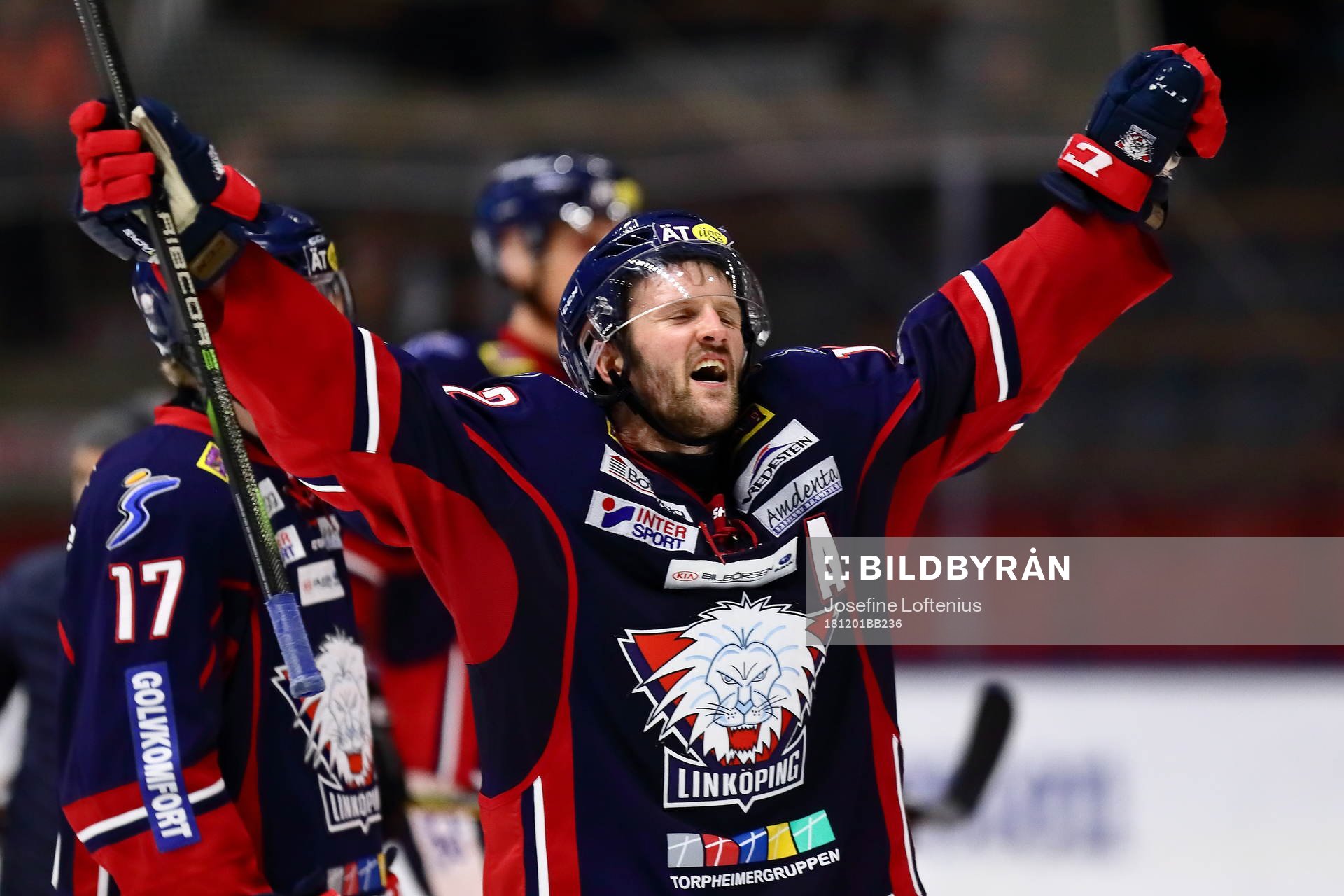 Linköpings Sebastian Karlsson jublar