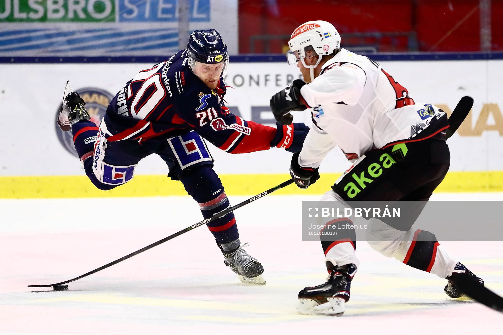 Linköpings Nick Sörensen i situationen innan 4-3-målet