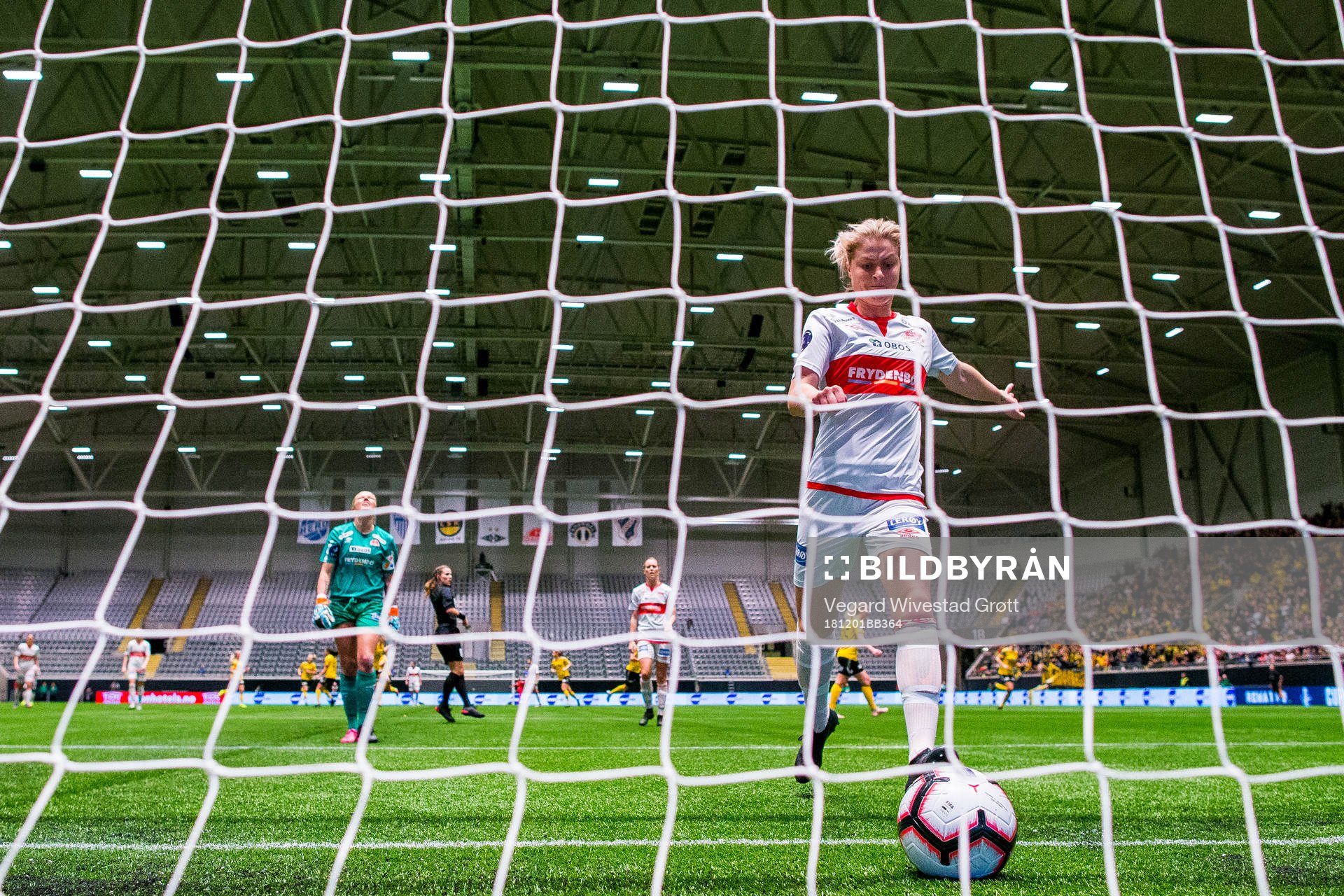 Ingrid Marie Karlsen Spord of Sandviken looks dejected