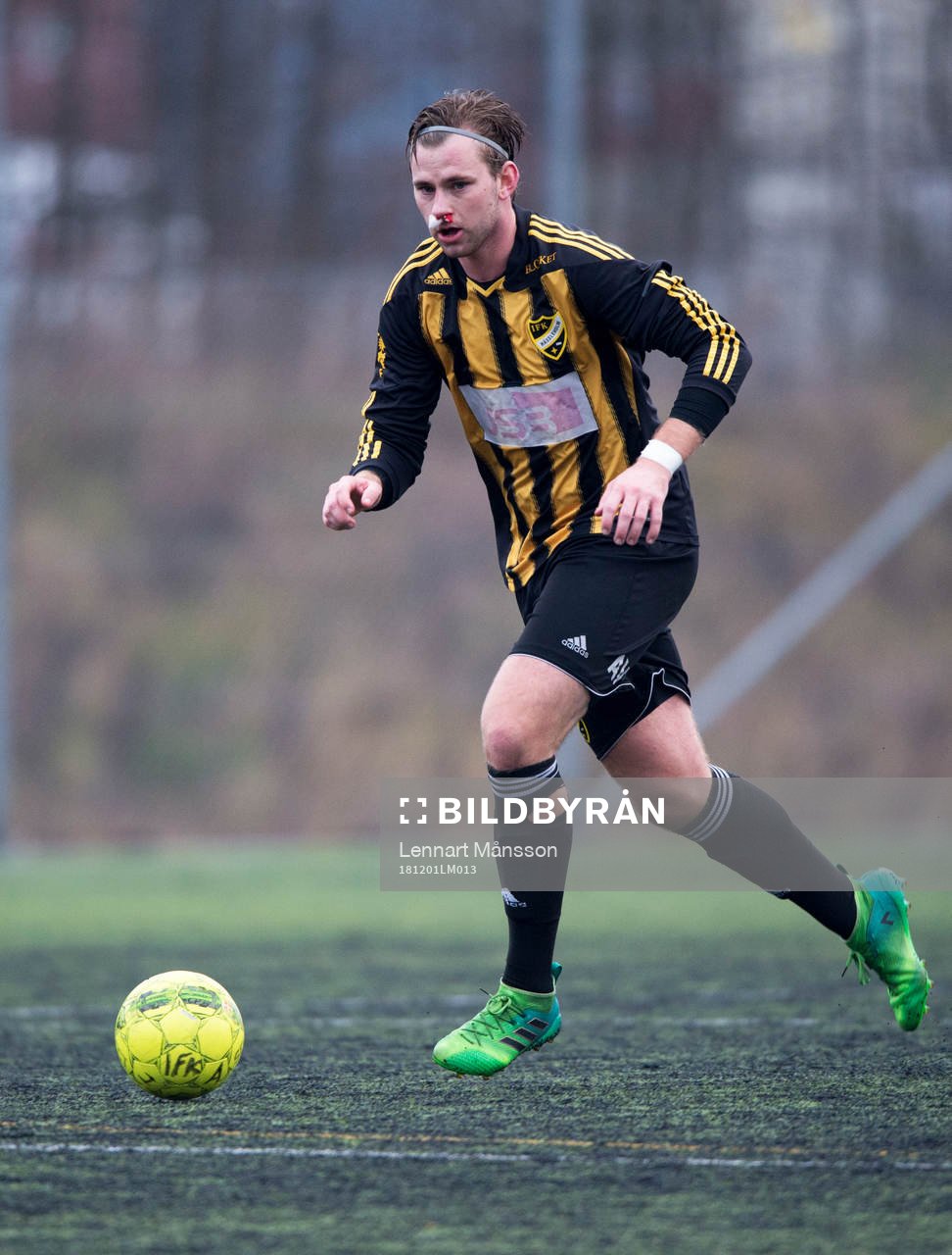 IFK Hässleholms Mattias Jönsson i träningsmatchen mellan